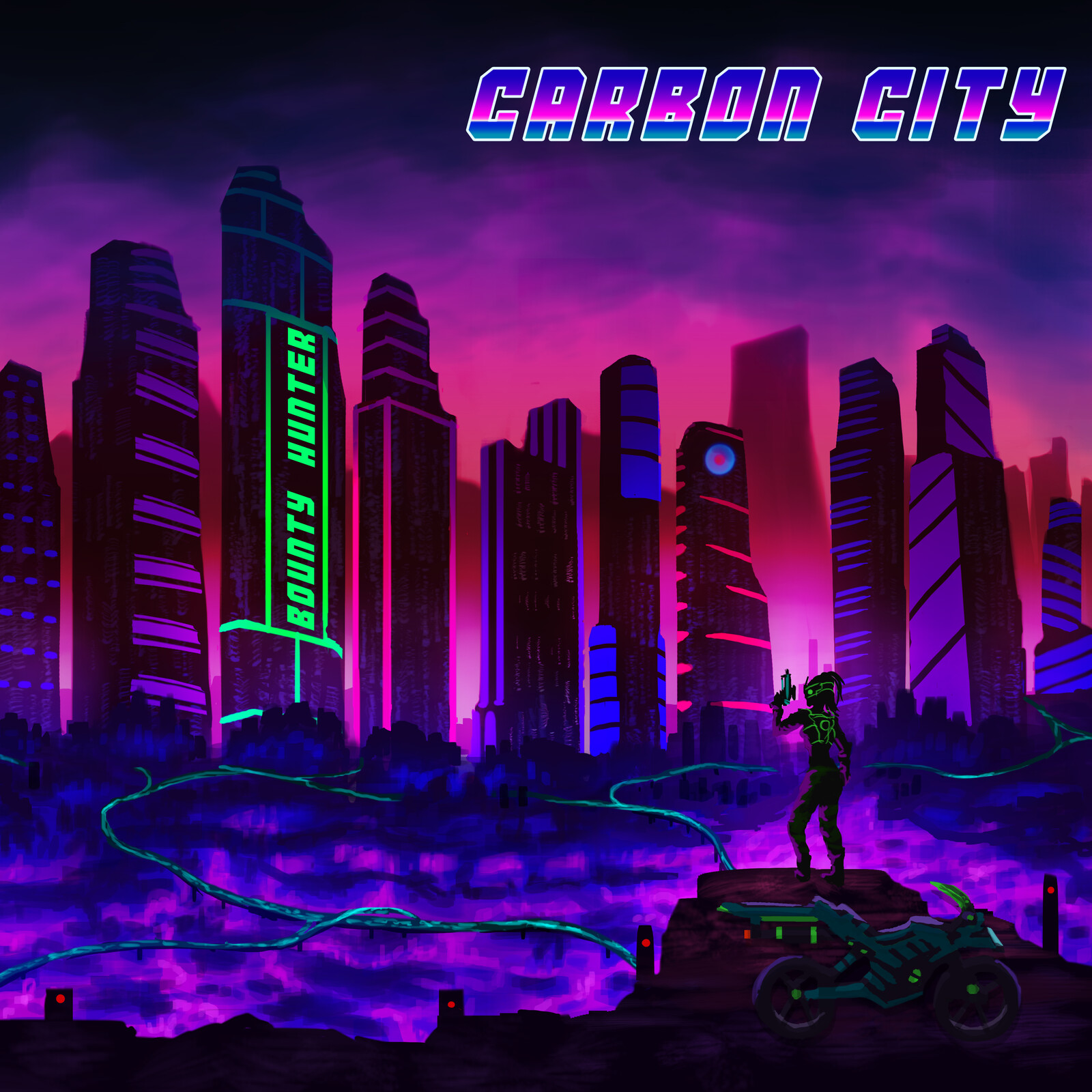 16Bit Cityscape And Lake Wallpapers