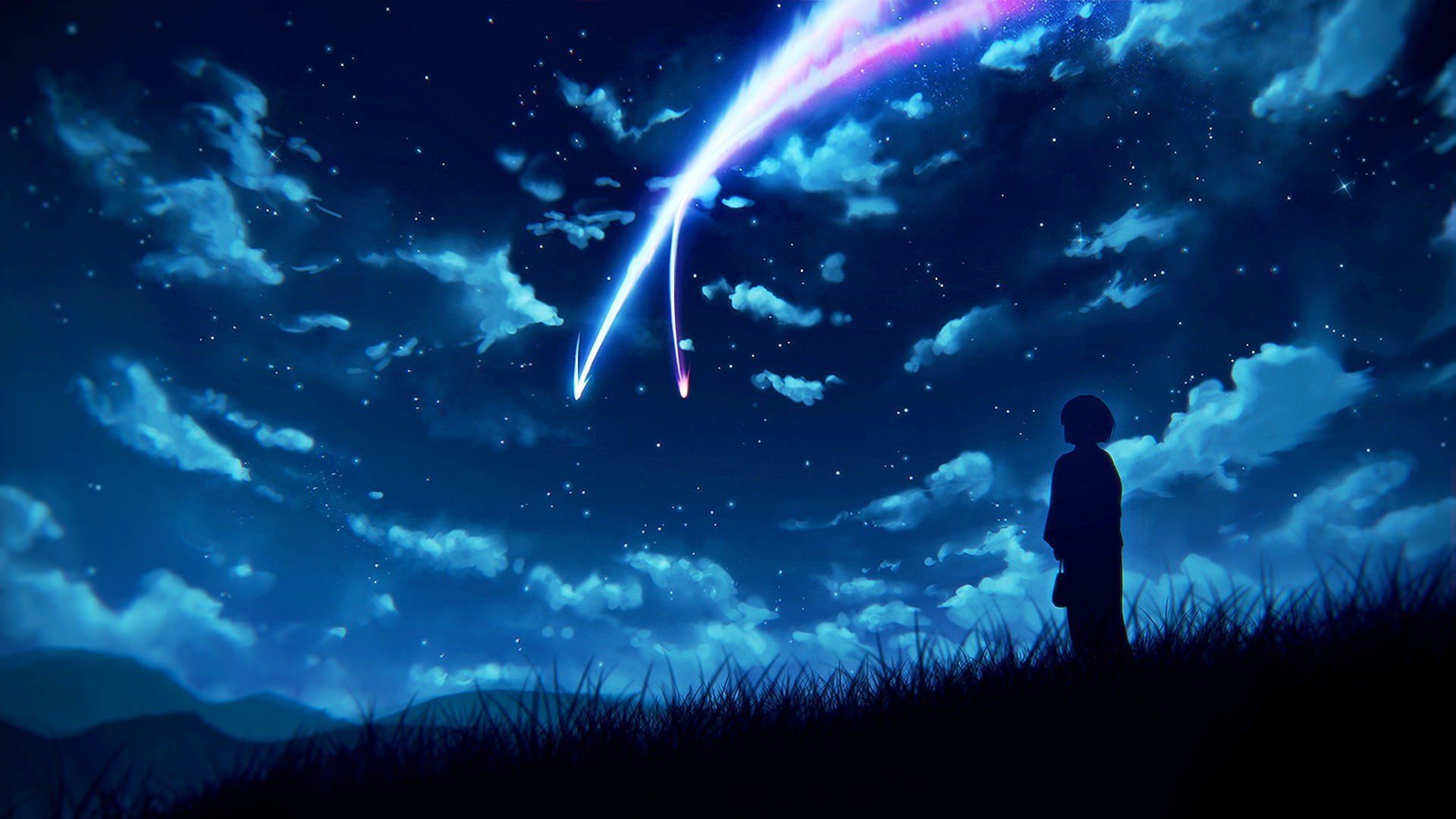 1920X1080 Anime Night Sky Wallpapers