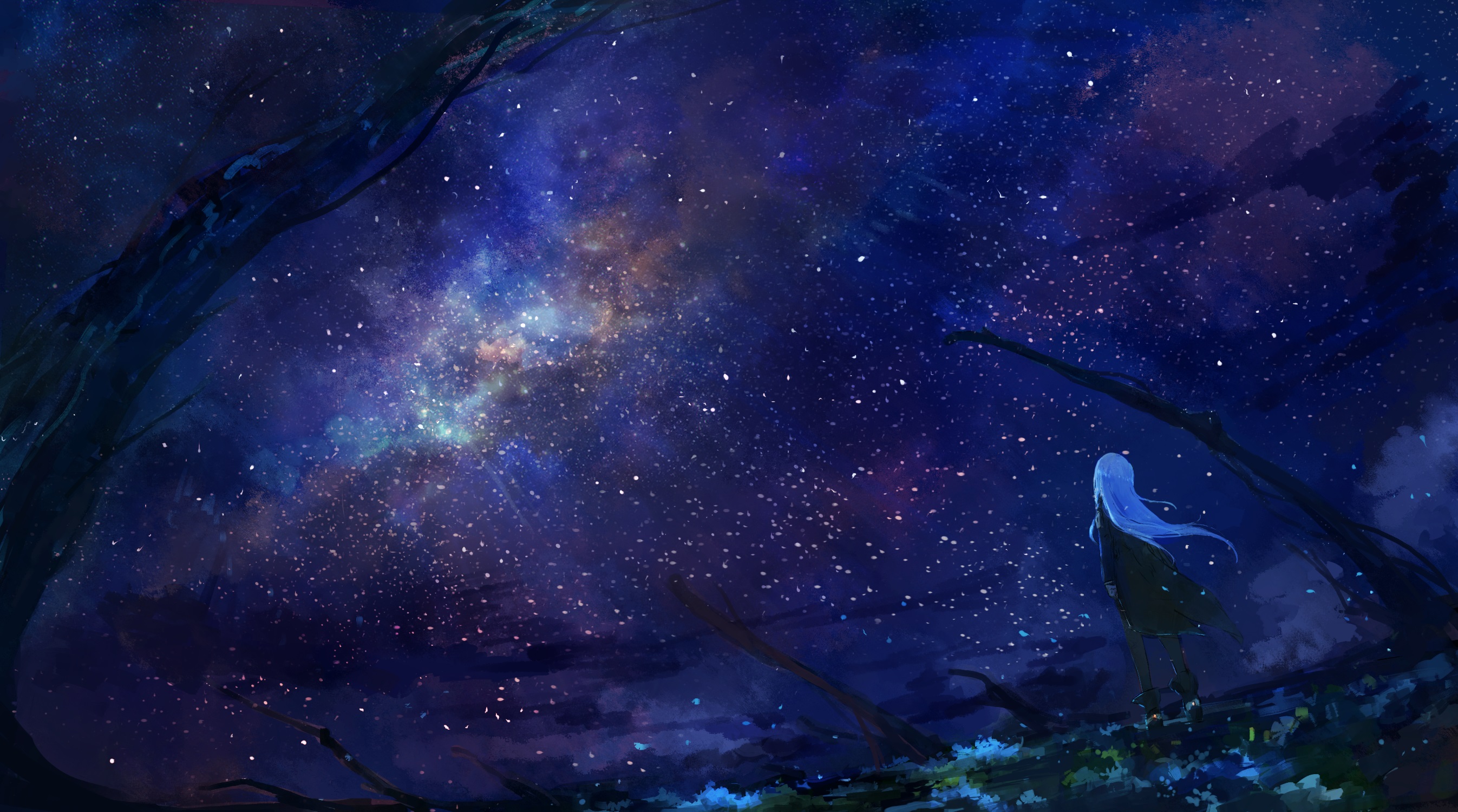 1920X1080 Anime Night Sky Wallpapers