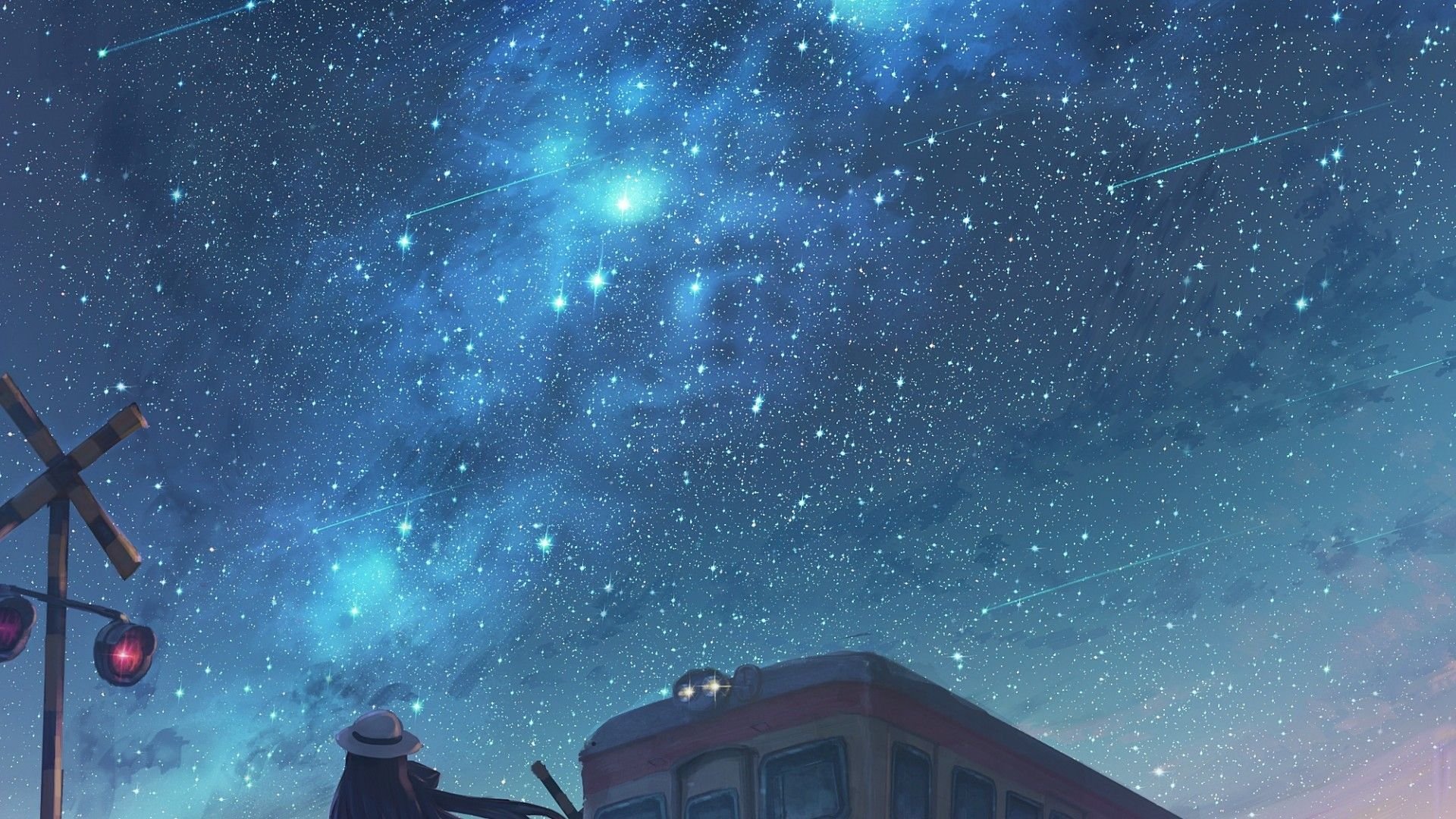 1920X1080 Anime Night Sky Wallpapers