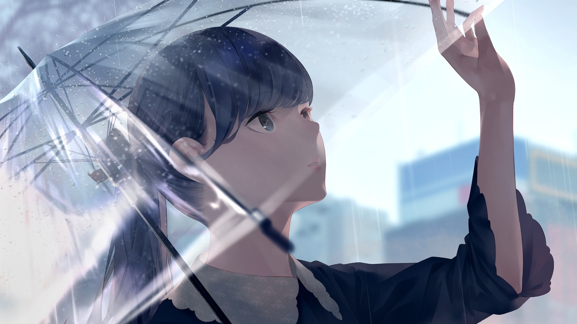 1920X1080 Rain Anime Wallpapers