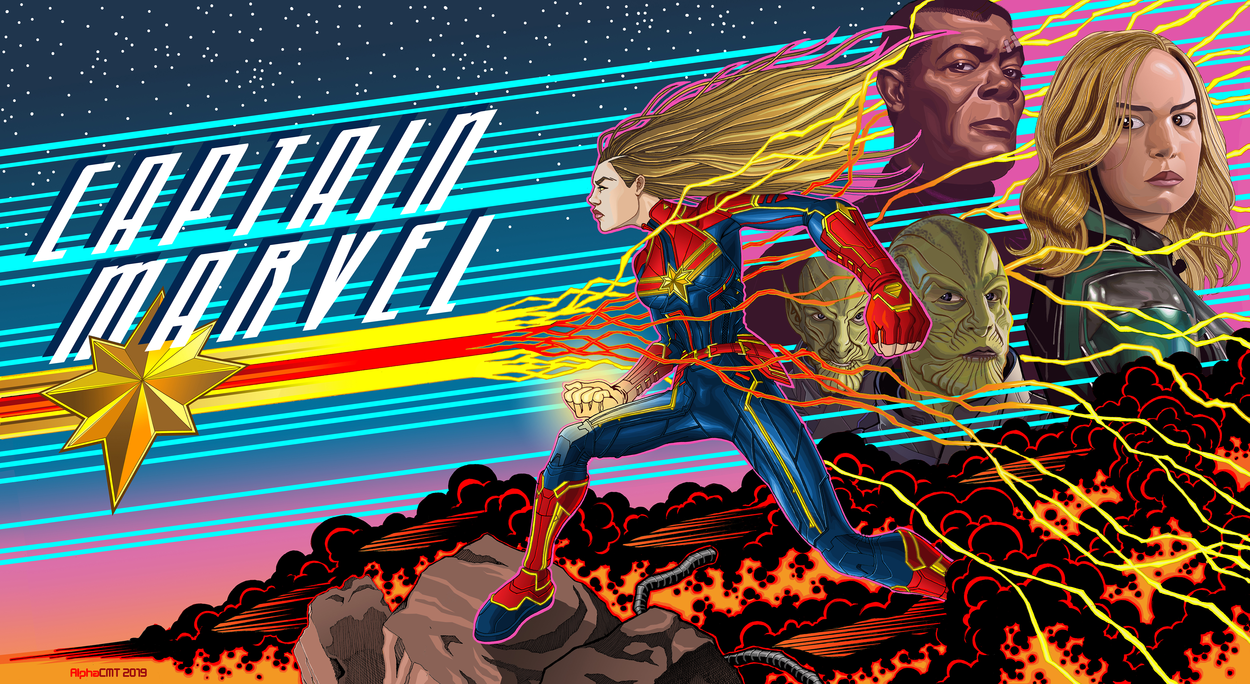 2019 Captain Marvel Artwork Wallpapers