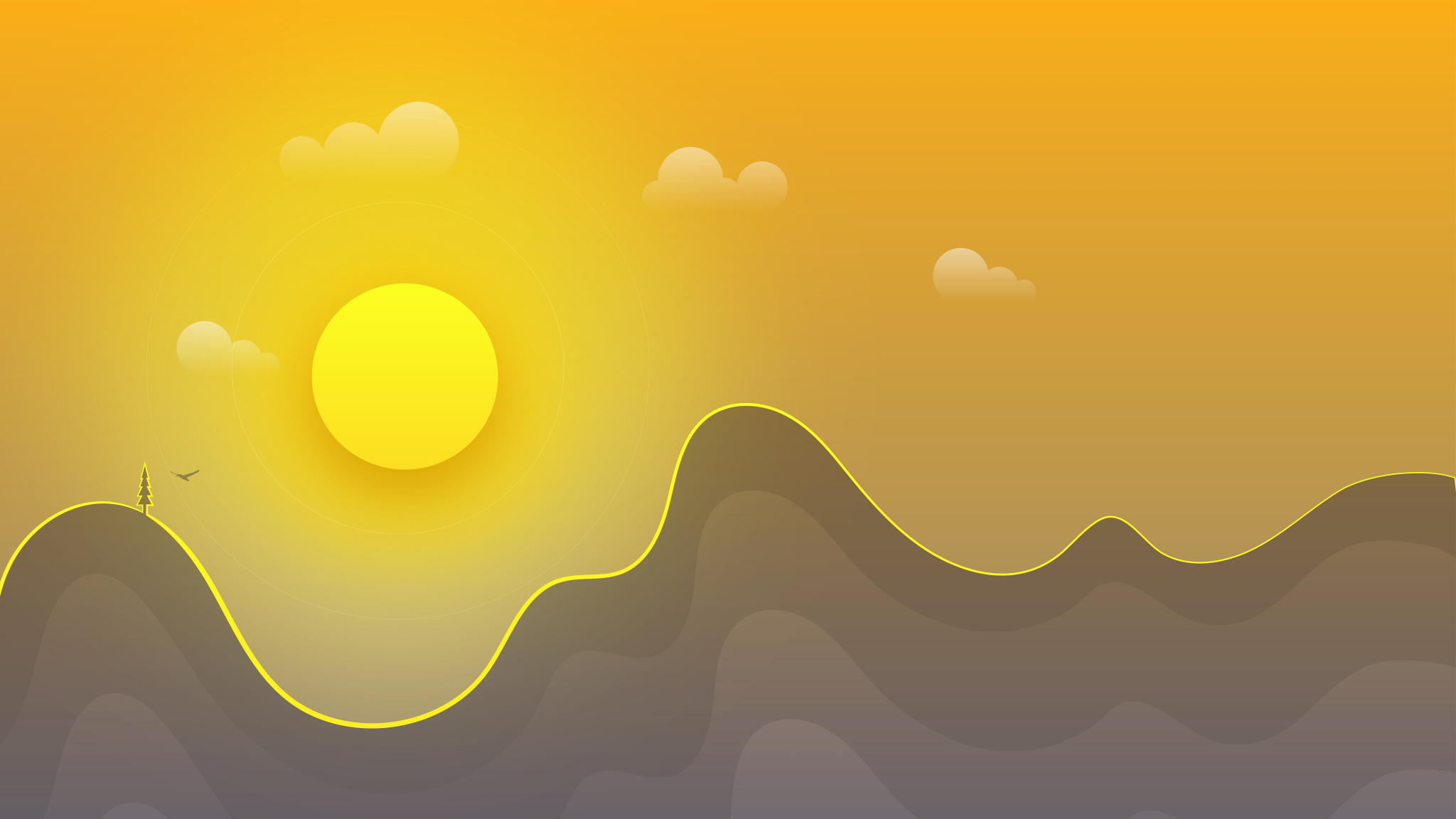 2048 X 1152 Sun Wallpapers