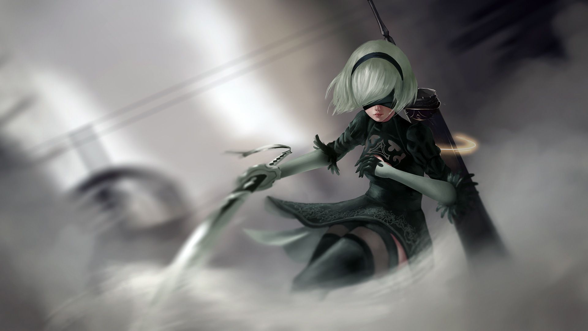 2B Nier Automata Katana Wallpapers