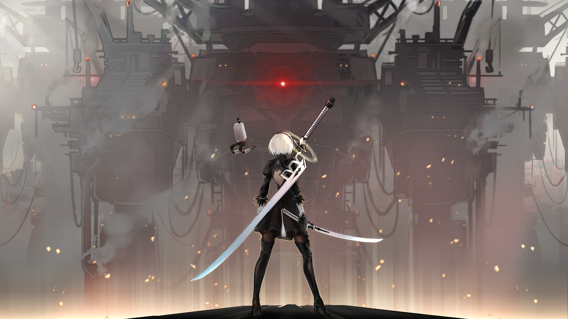 2B Nier Automata Katana Wallpapers