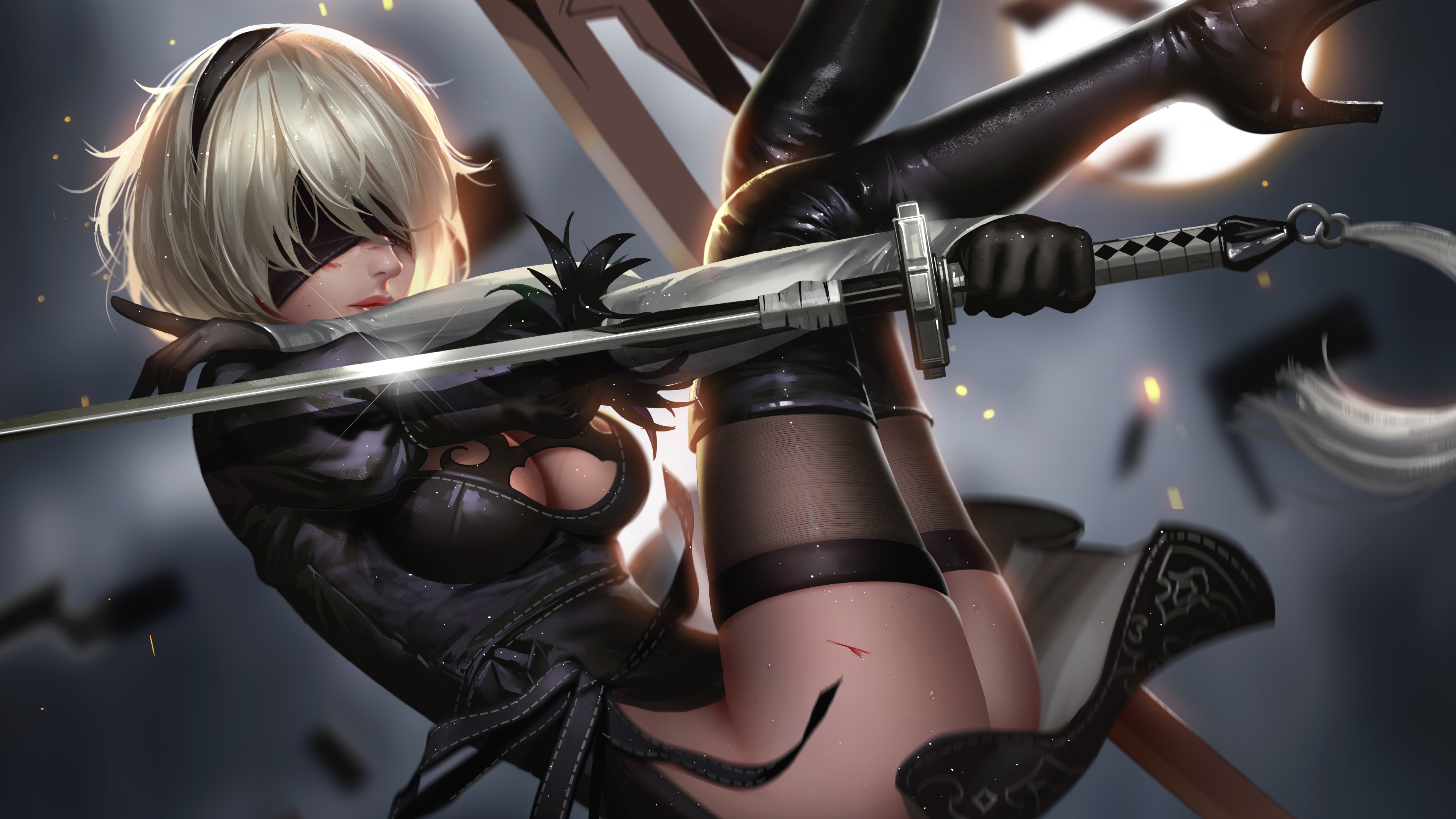 2B Nier Automata Katana Wallpapers