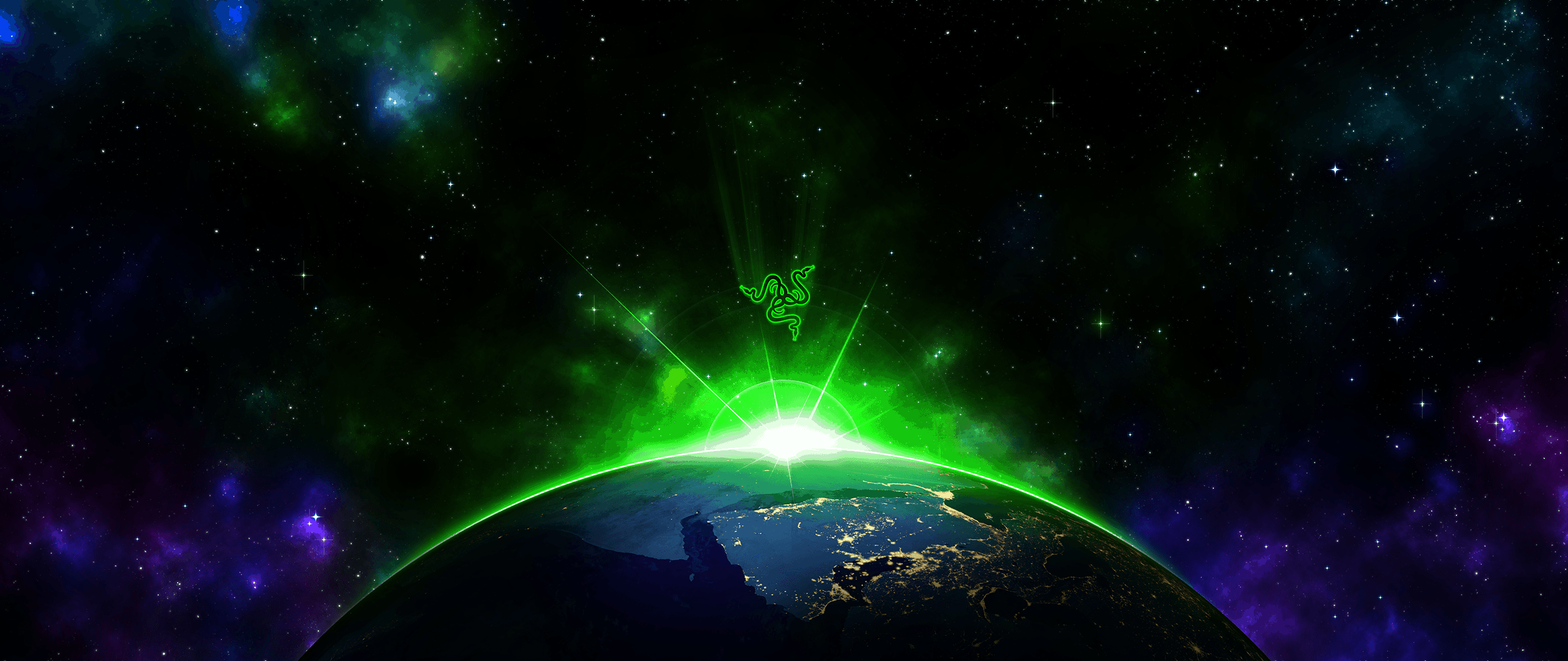 3440X1440 Razer Green Wallpapers