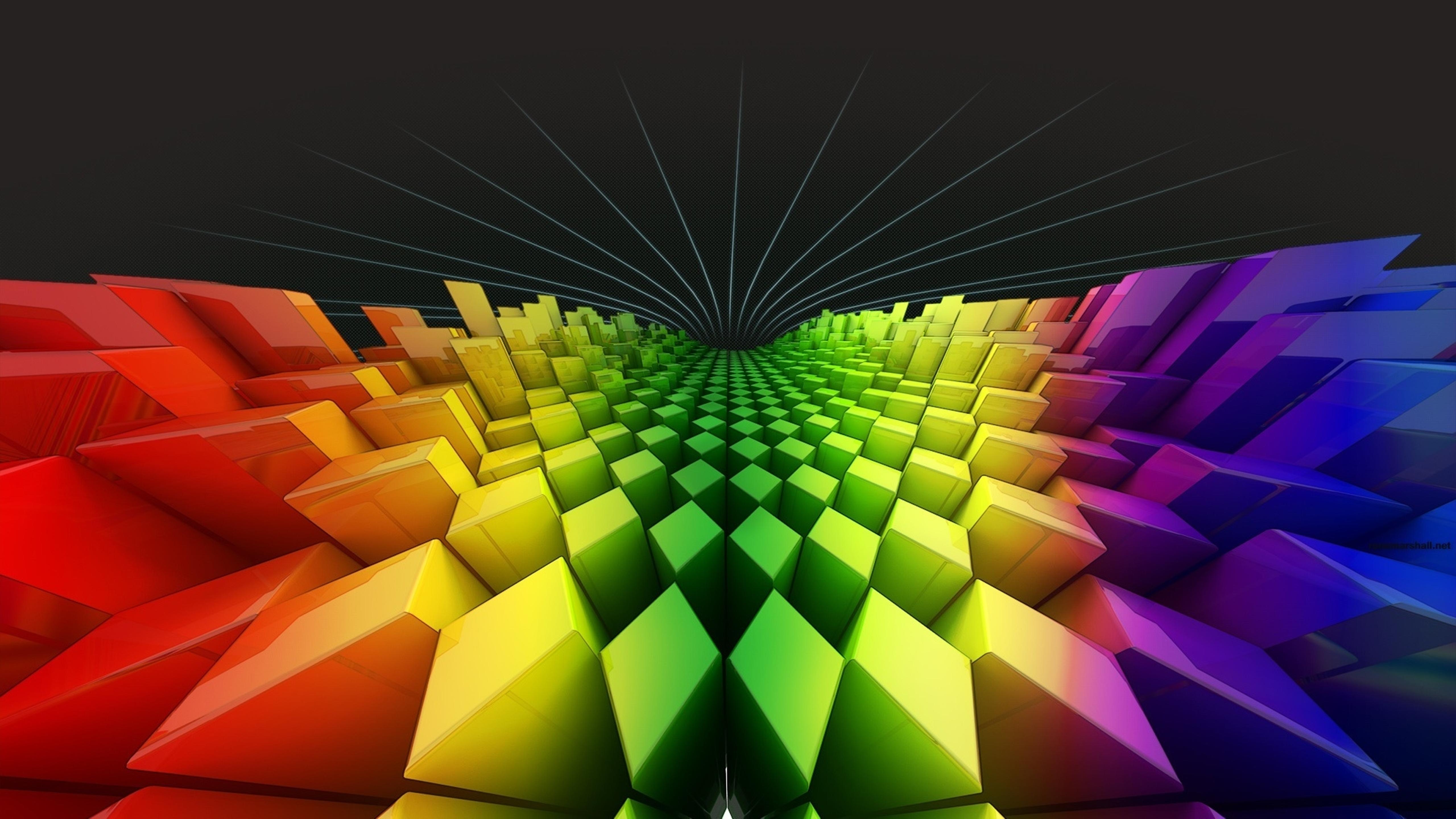 3D Abstract Rainbow Backgrounds