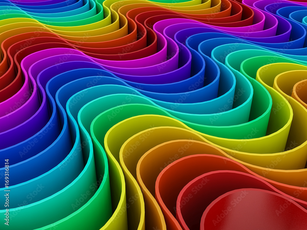 3D Abstract Rainbow Backgrounds