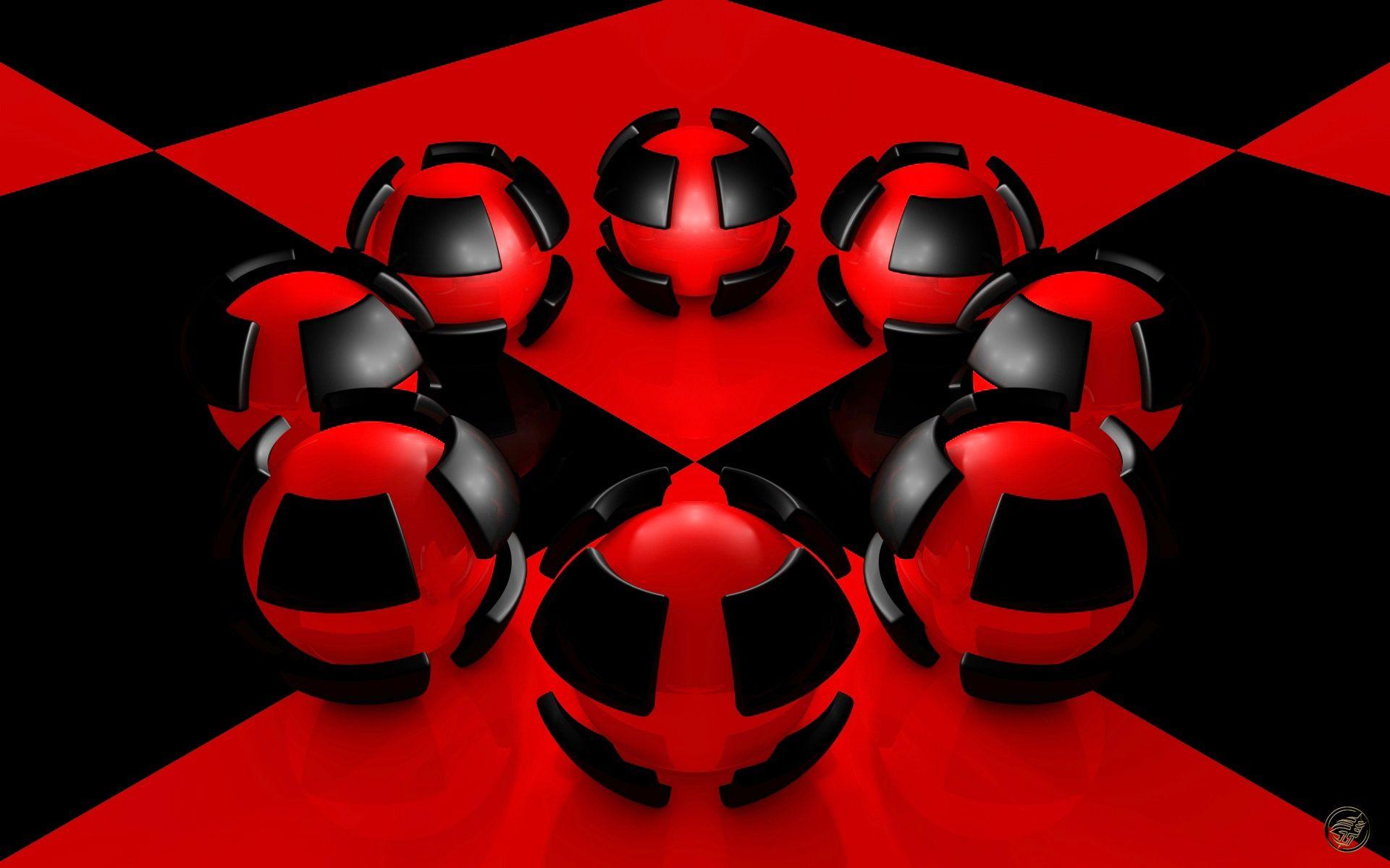 3D Black Red Wallpapers