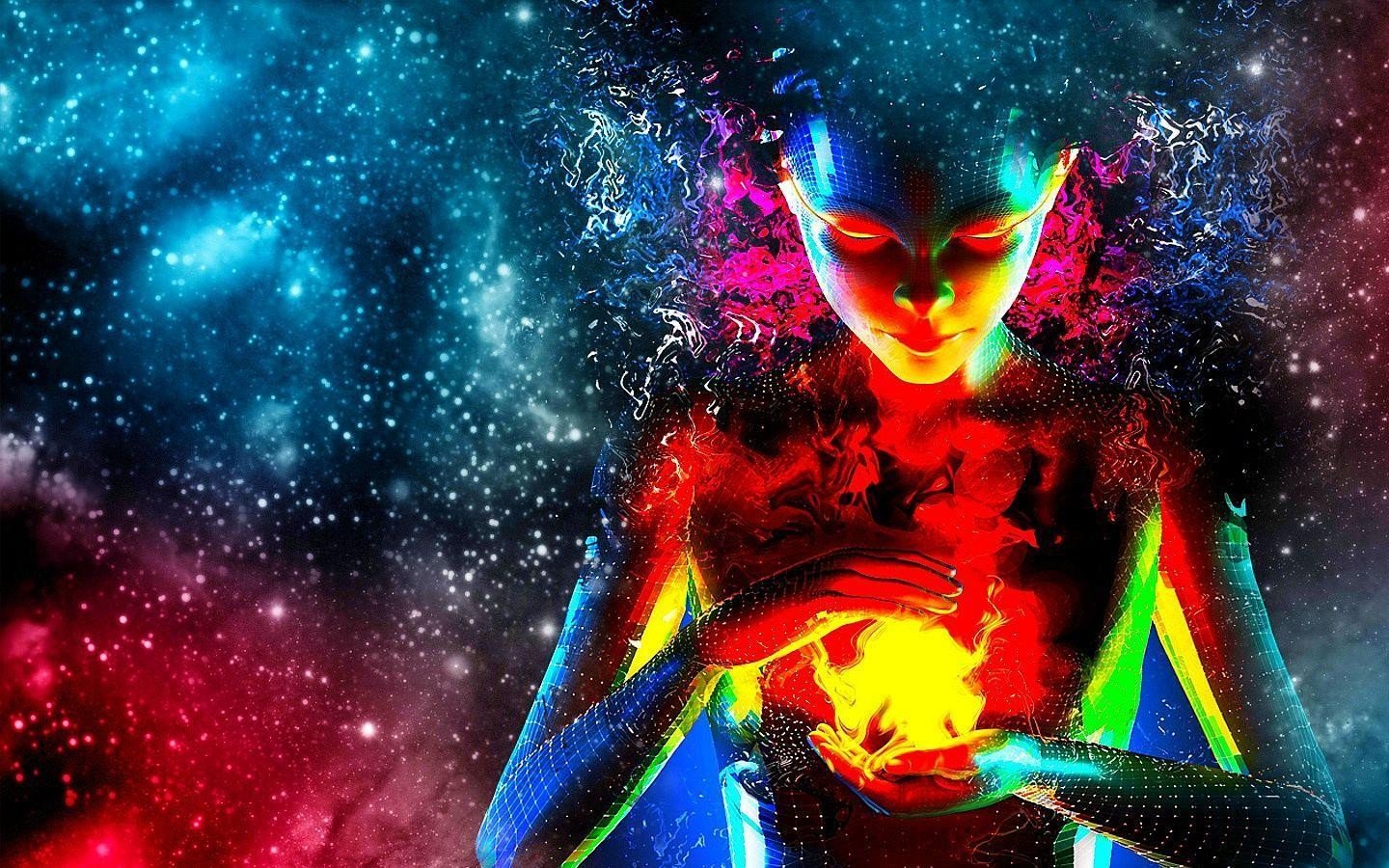 3D Cgi Psychedelic Girl Wallpapers