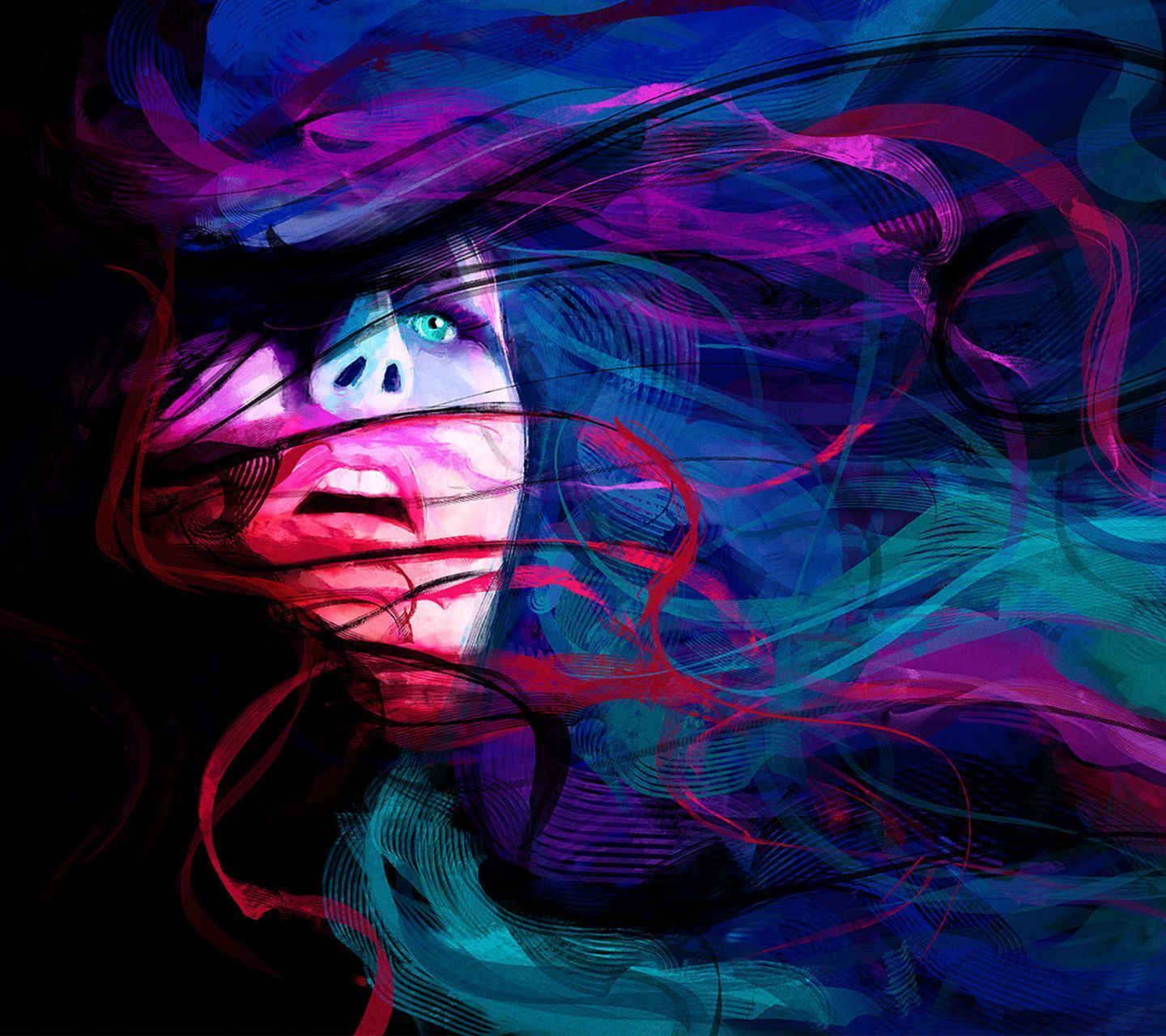 3D Cgi Psychedelic Girl Wallpapers