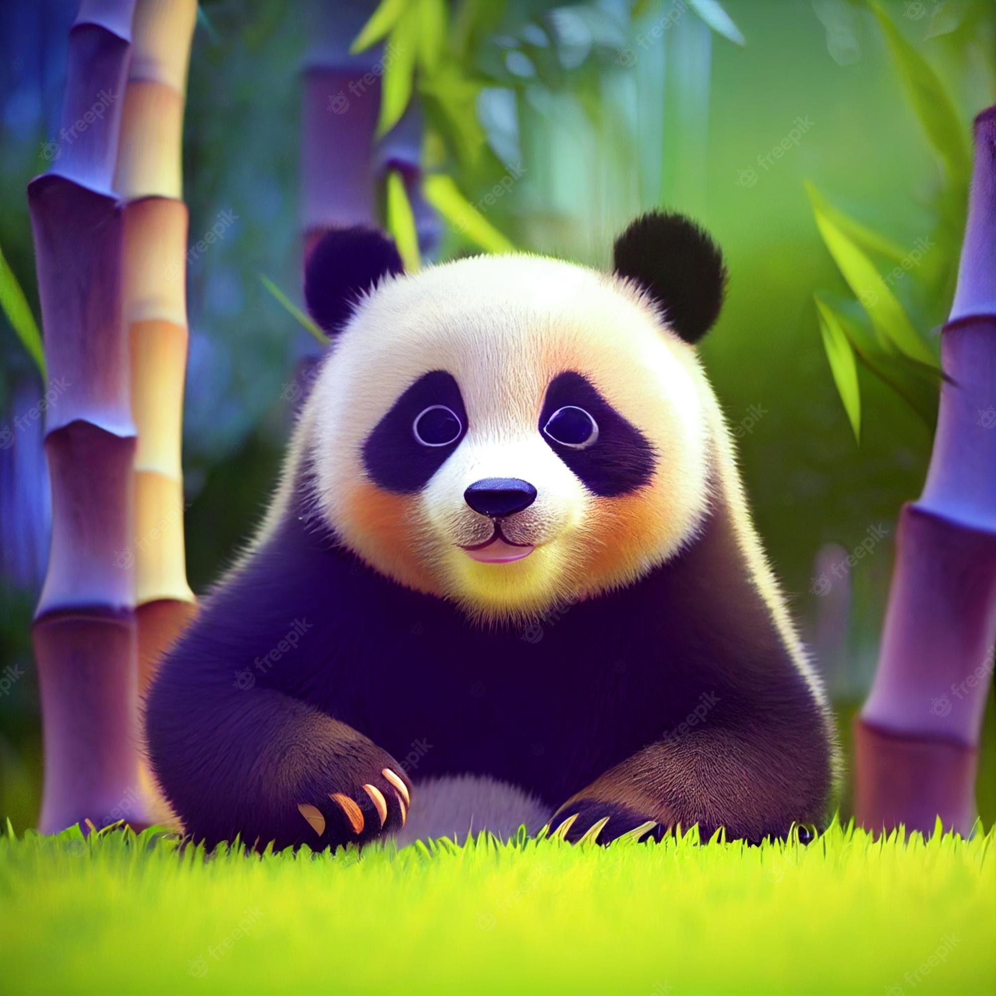 3D Cute Panda Wallpapers