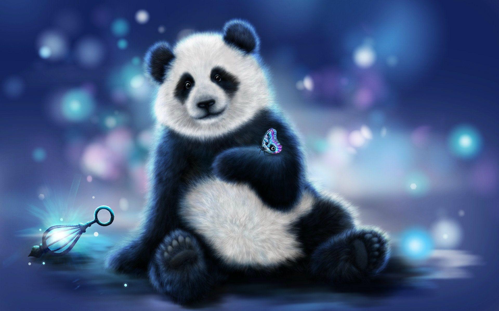 3D Cute Panda Wallpapers