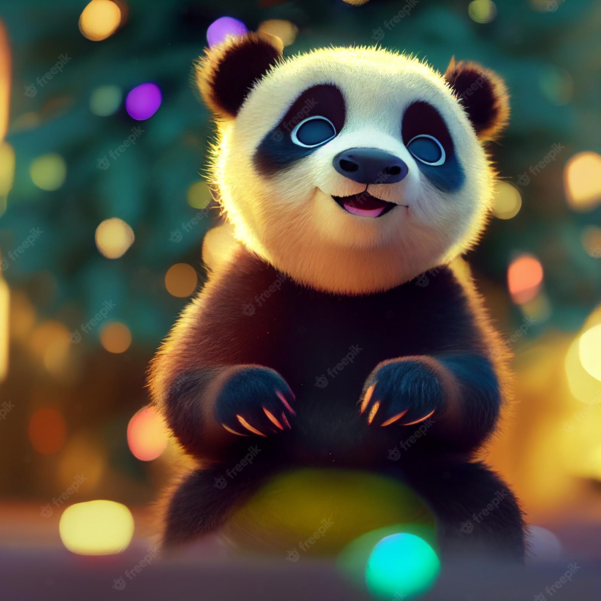 3D Cute Panda Wallpapers