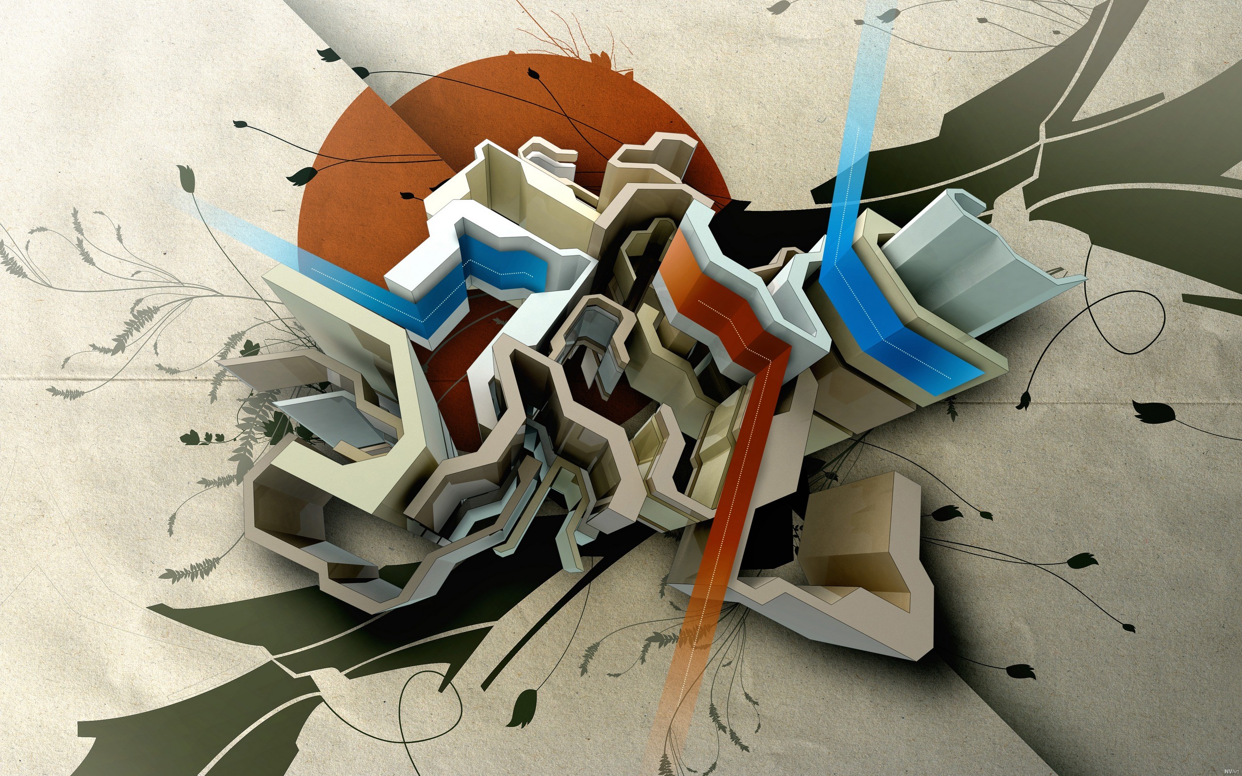 3D Digital Art Shapes Wallpapers