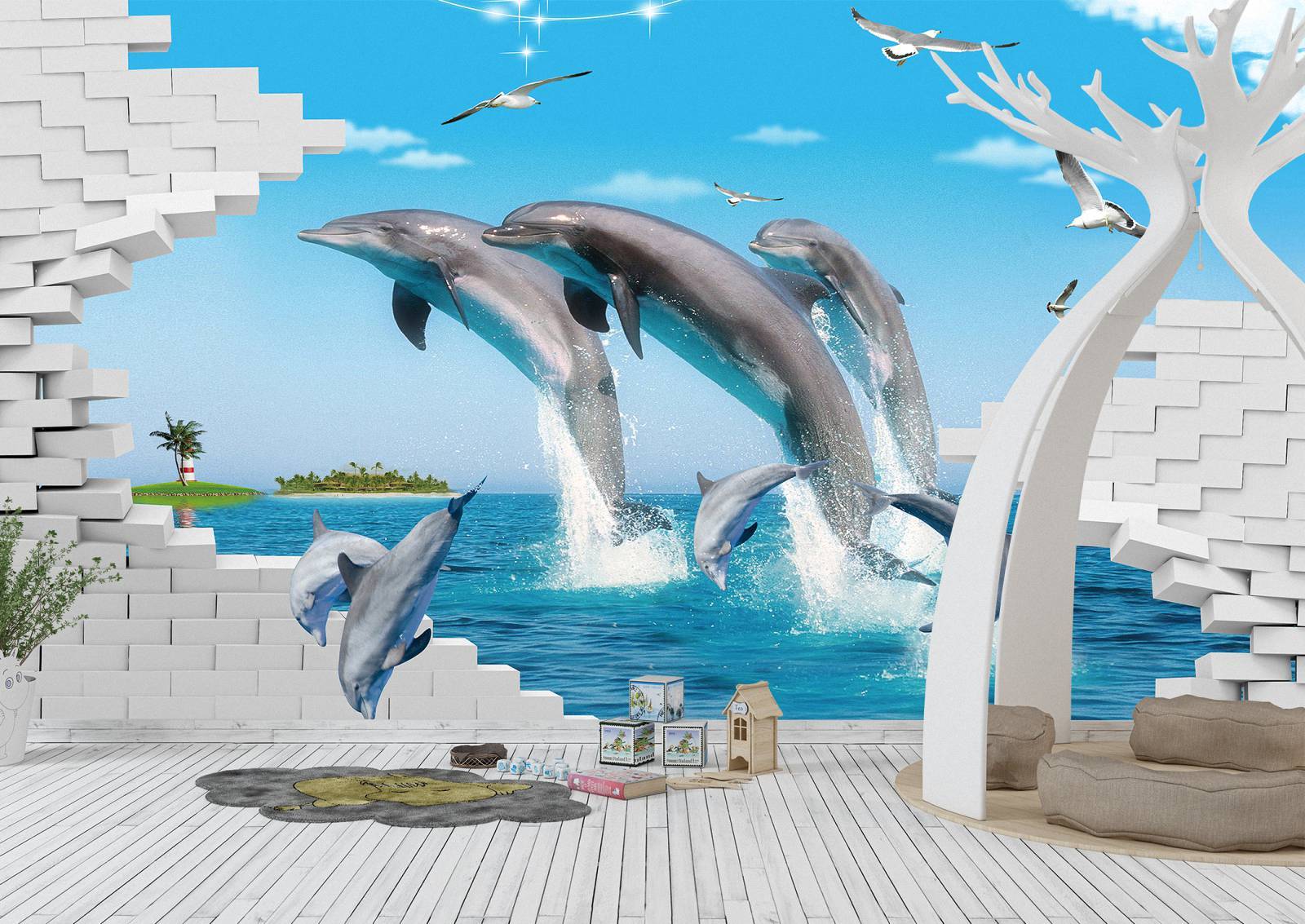 3D Dolphin Wallpapers