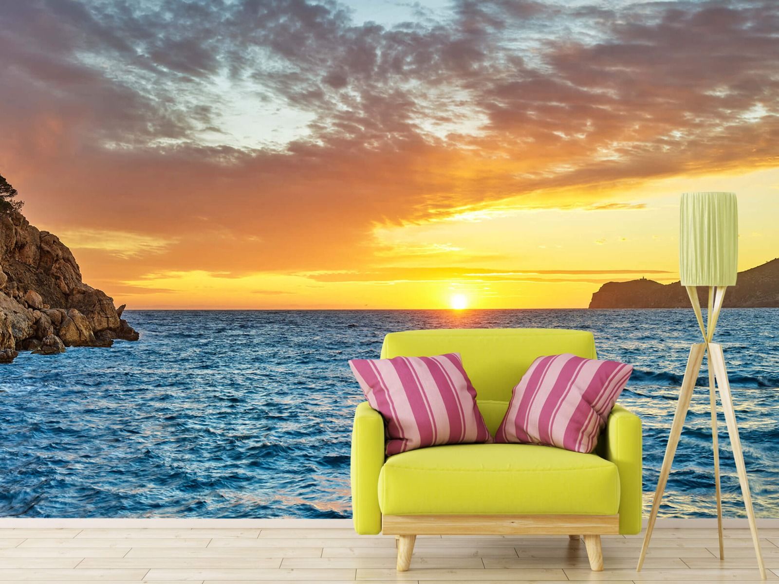 3D Island In Sunset Wallpapers