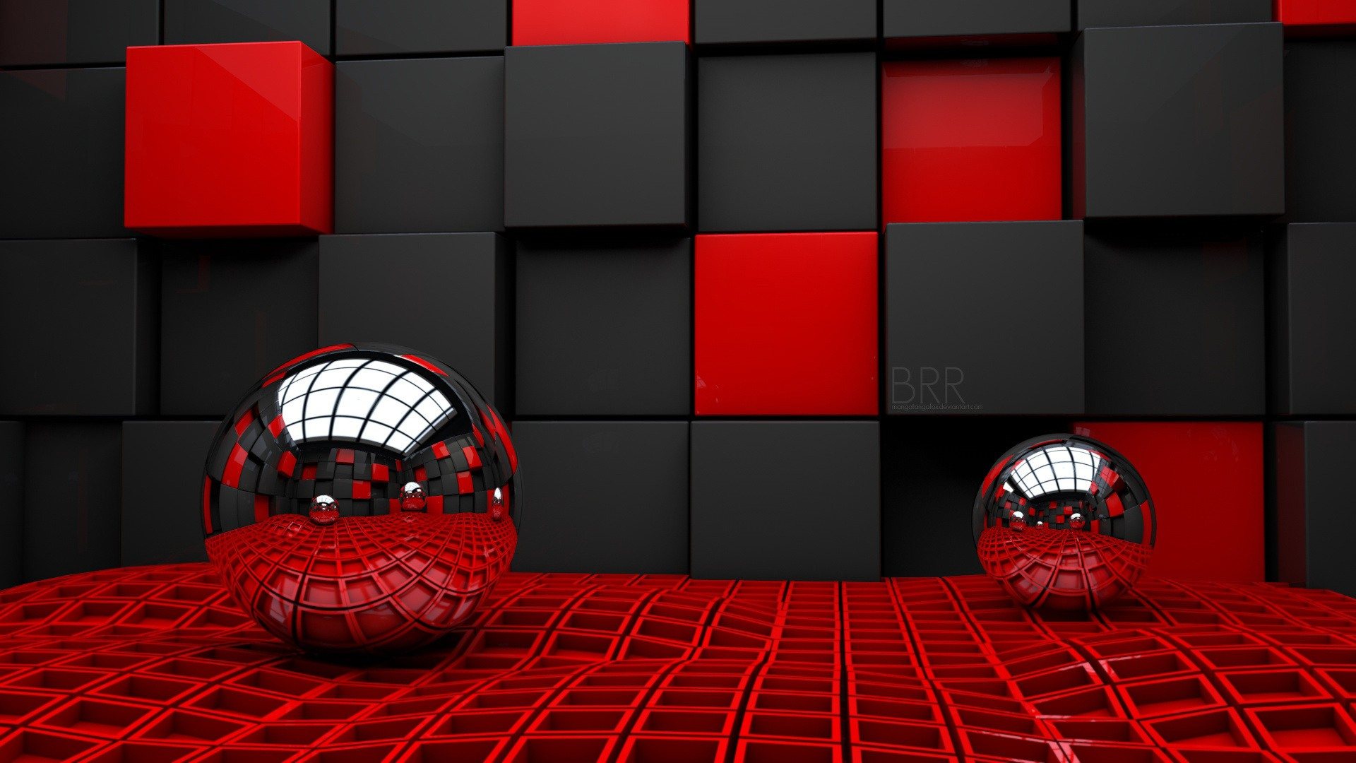 3D Red Abstract Wallpapers