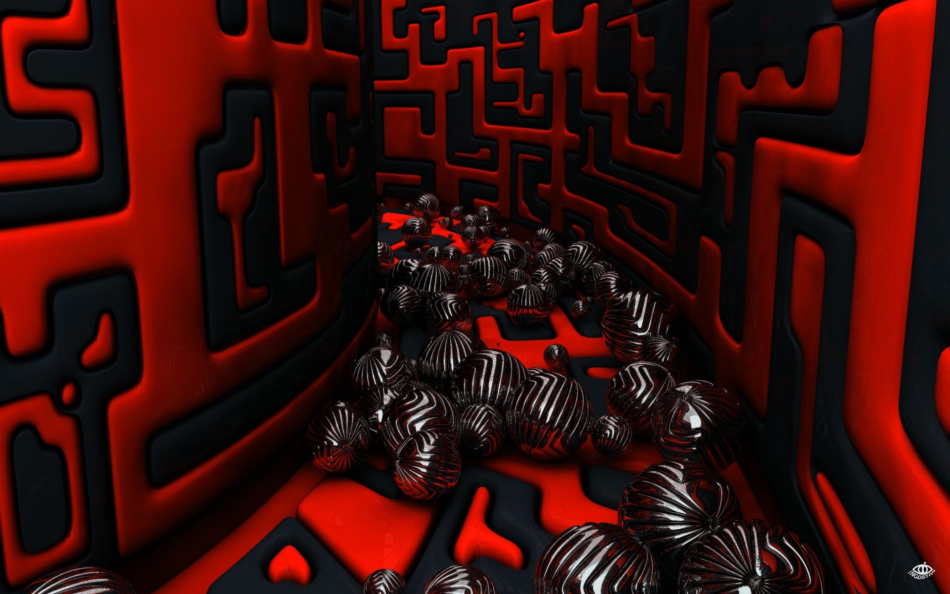 3D Red Abstract Wallpapers