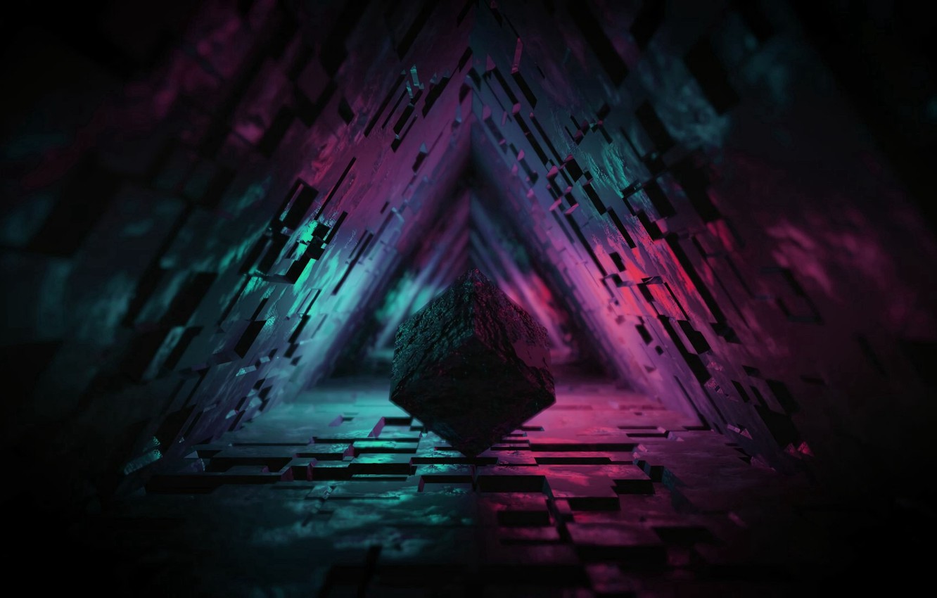 3D Triangle Cube Wallpapers