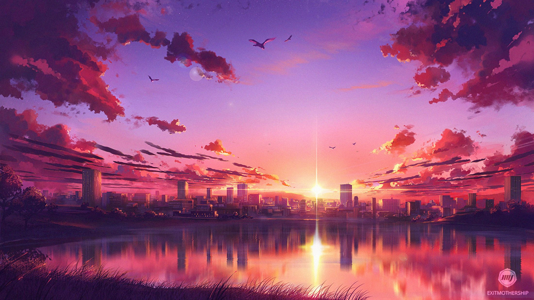 4K Anime Sunset Wallpapers