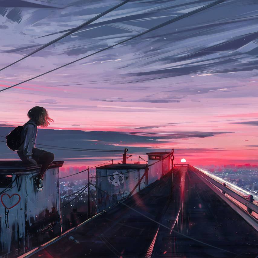 4K Anime Sunset Wallpapers