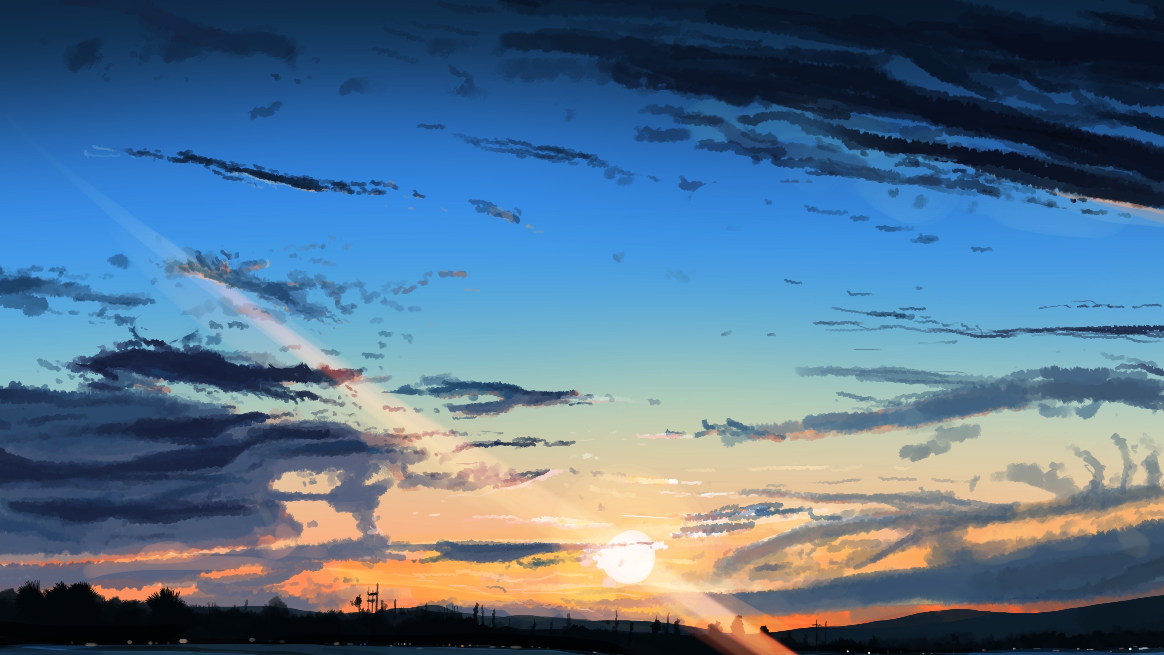 4K Anime Sunset Wallpapers