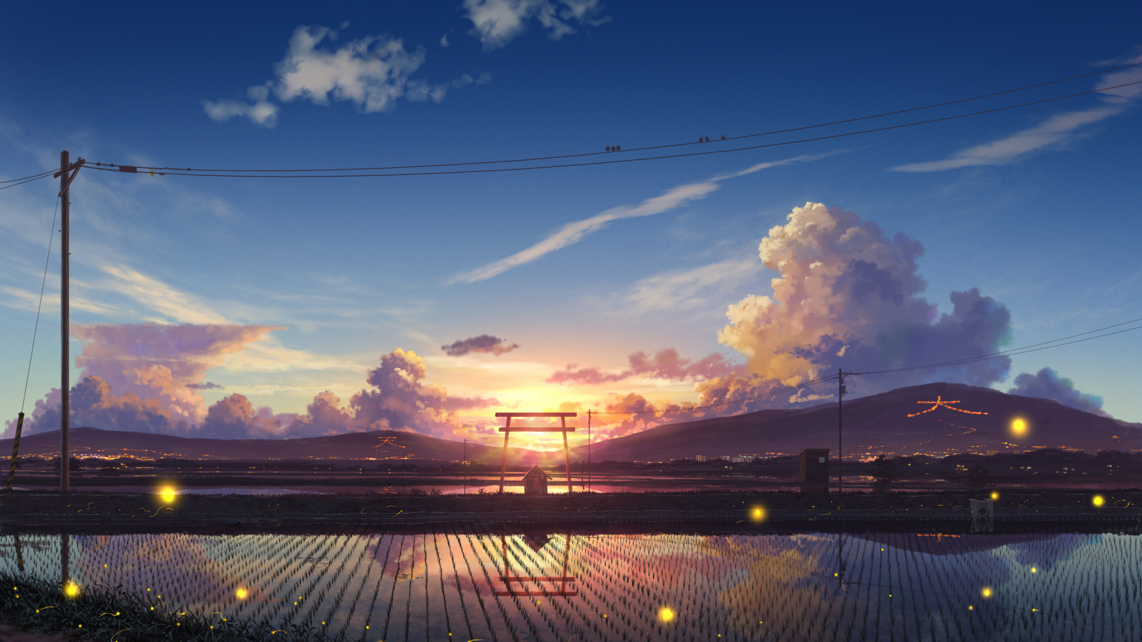 4K Anime Sunset Wallpapers