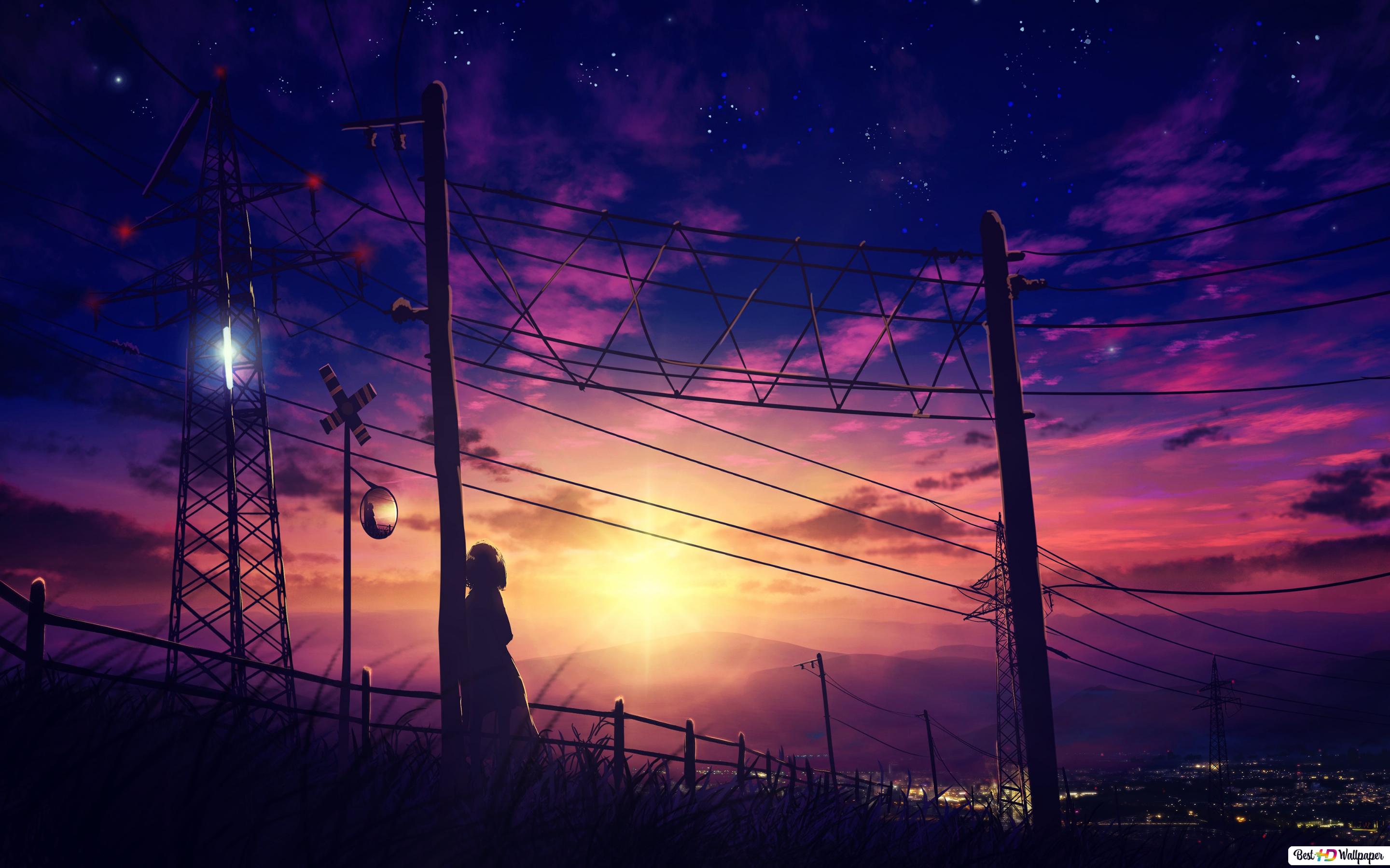 4K Anime Sunset Wallpapers