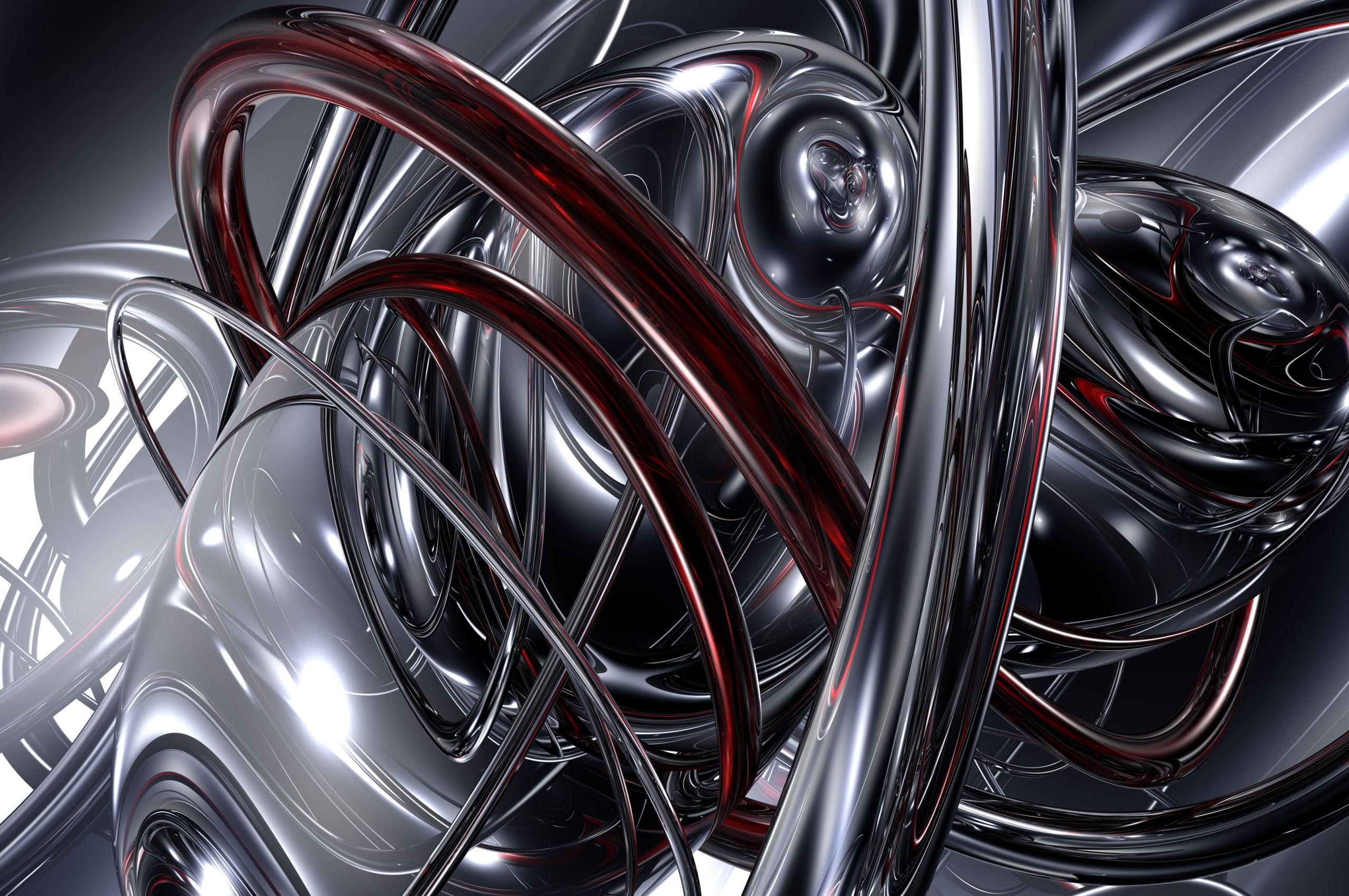 4K Black Red Hyphen Swirl Wallpapers