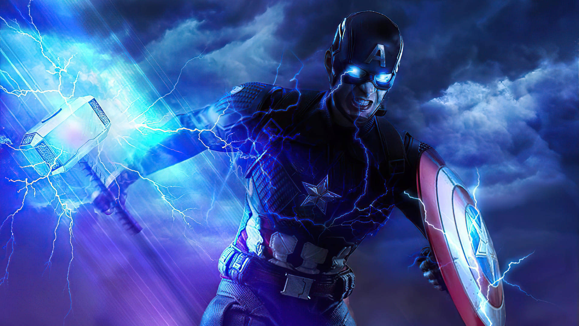 4K Captain America Mjolnir And Shield Wallpapers