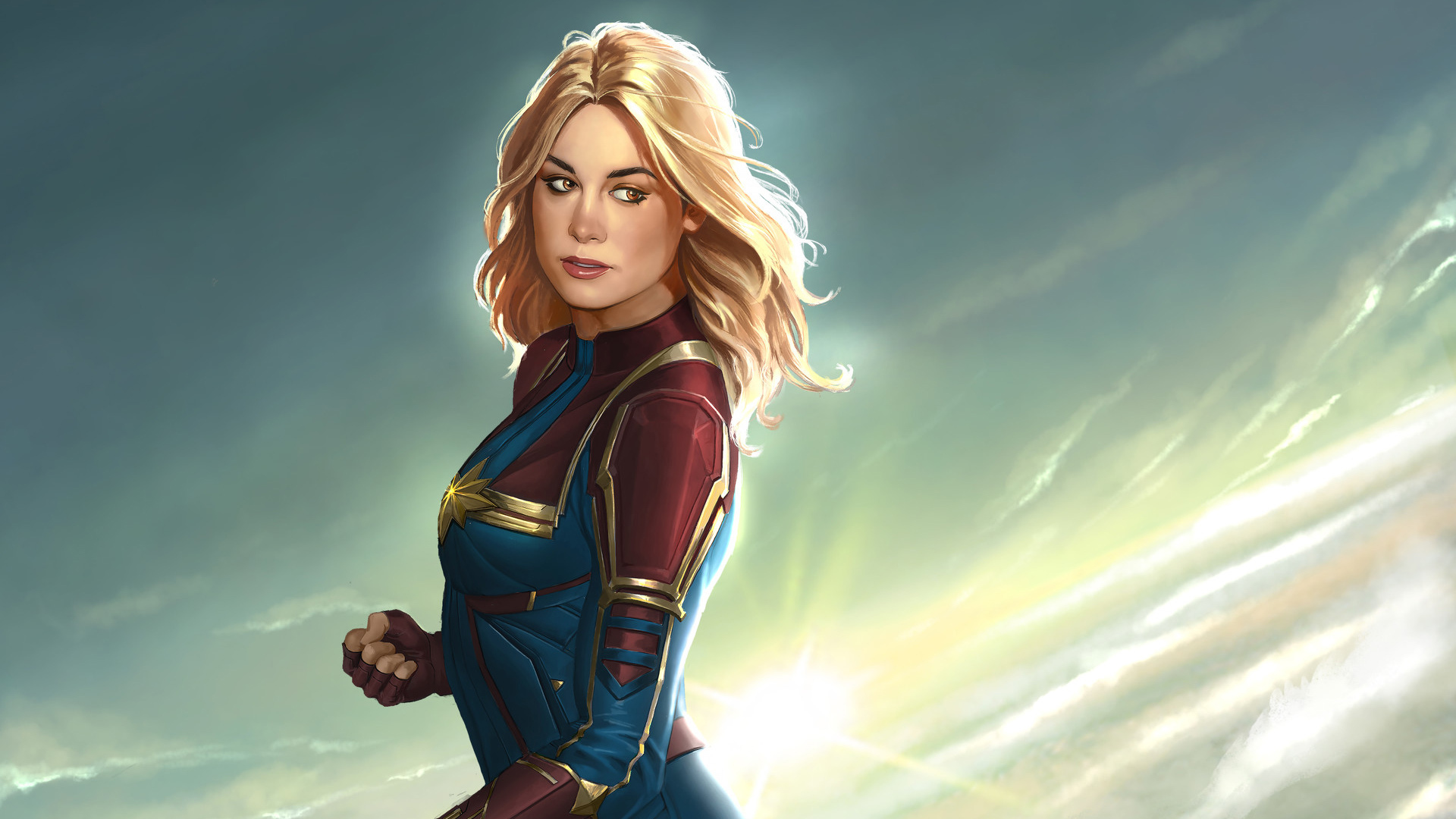 4K Captain Marvel Artwork Minimal Wallpapers