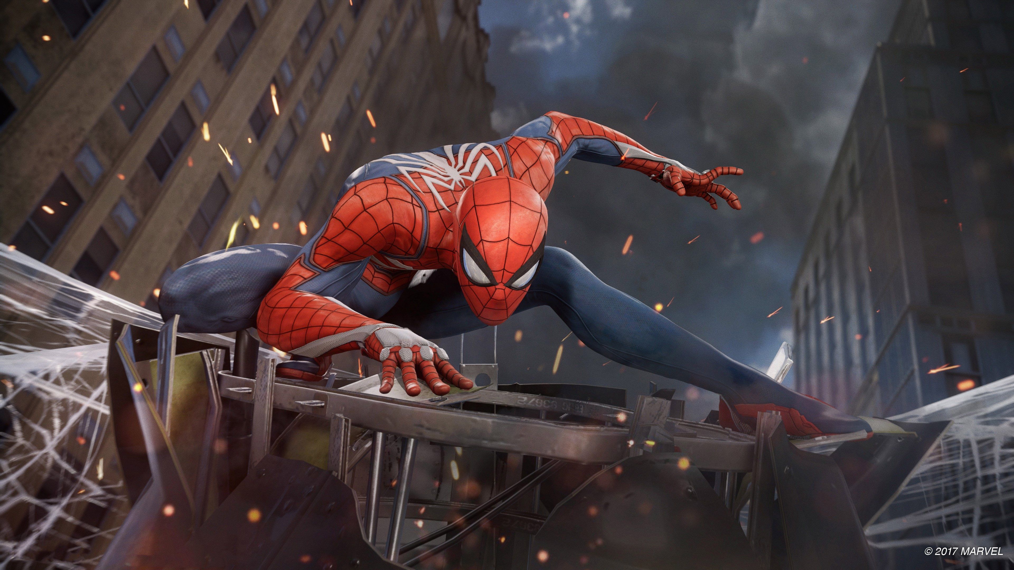 4K Cool Spiderman Pose Wallpapers