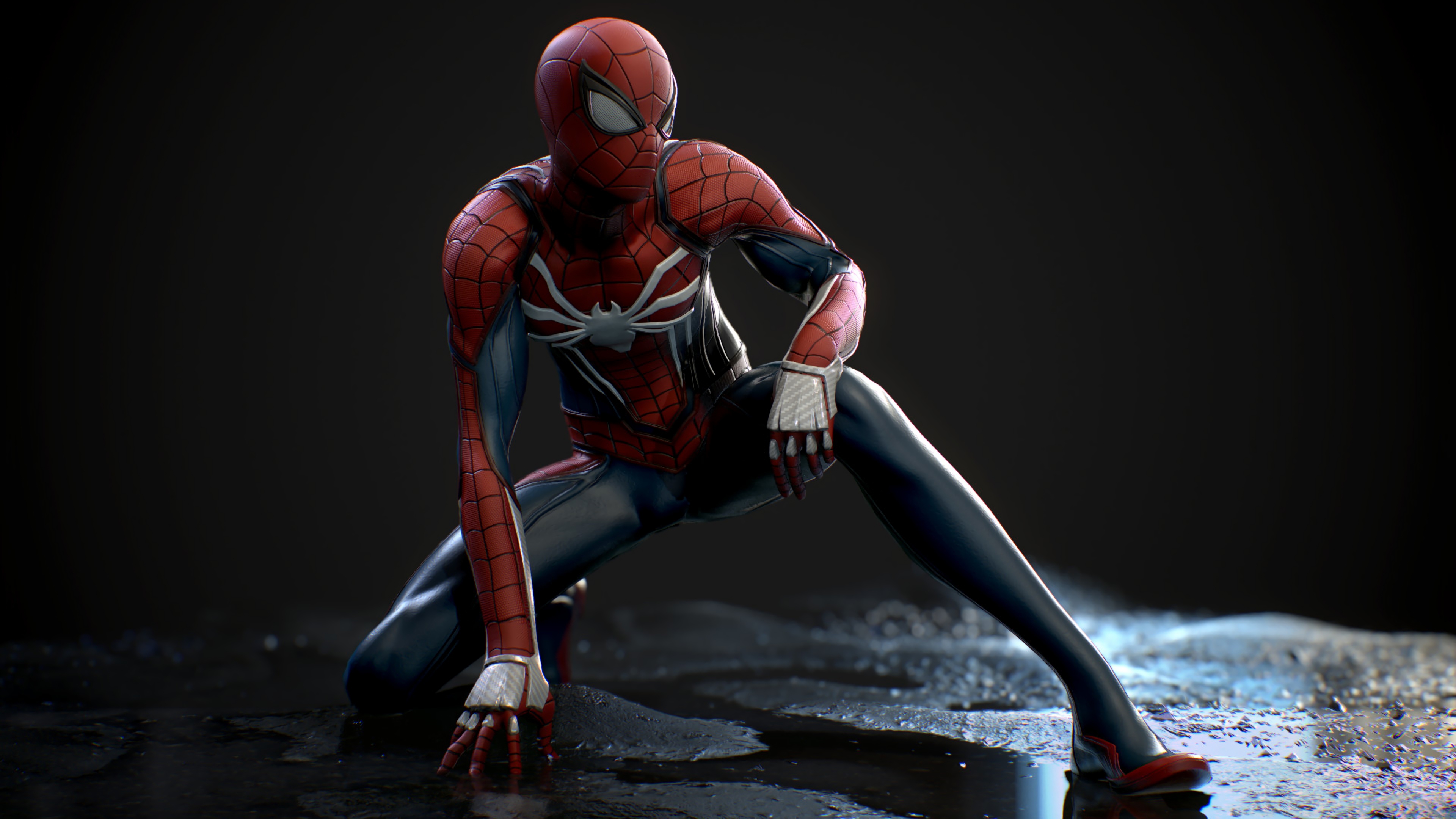 4K Cool Spiderman Pose Wallpapers