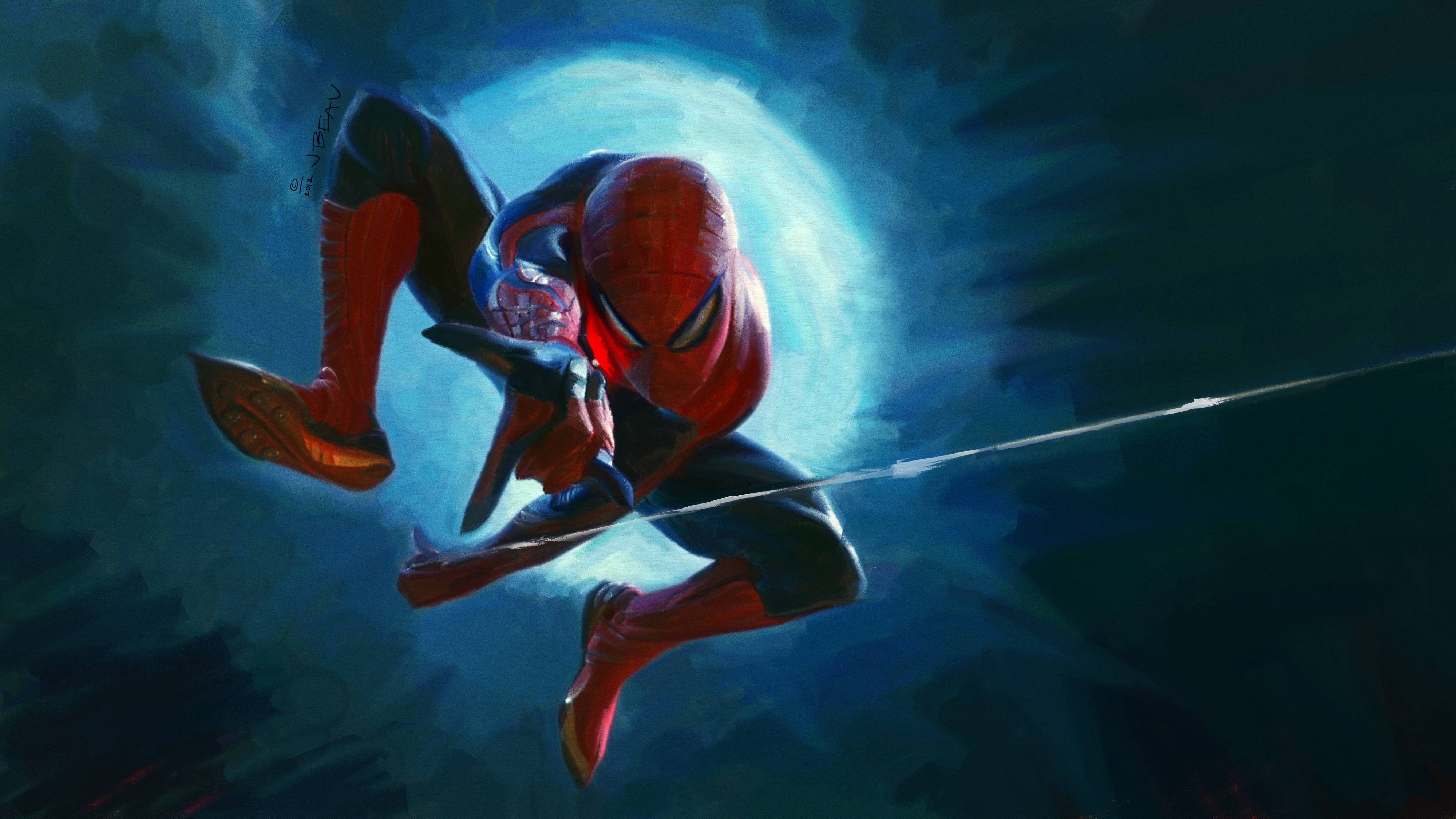 4K Cool Spiderman Pose Wallpapers