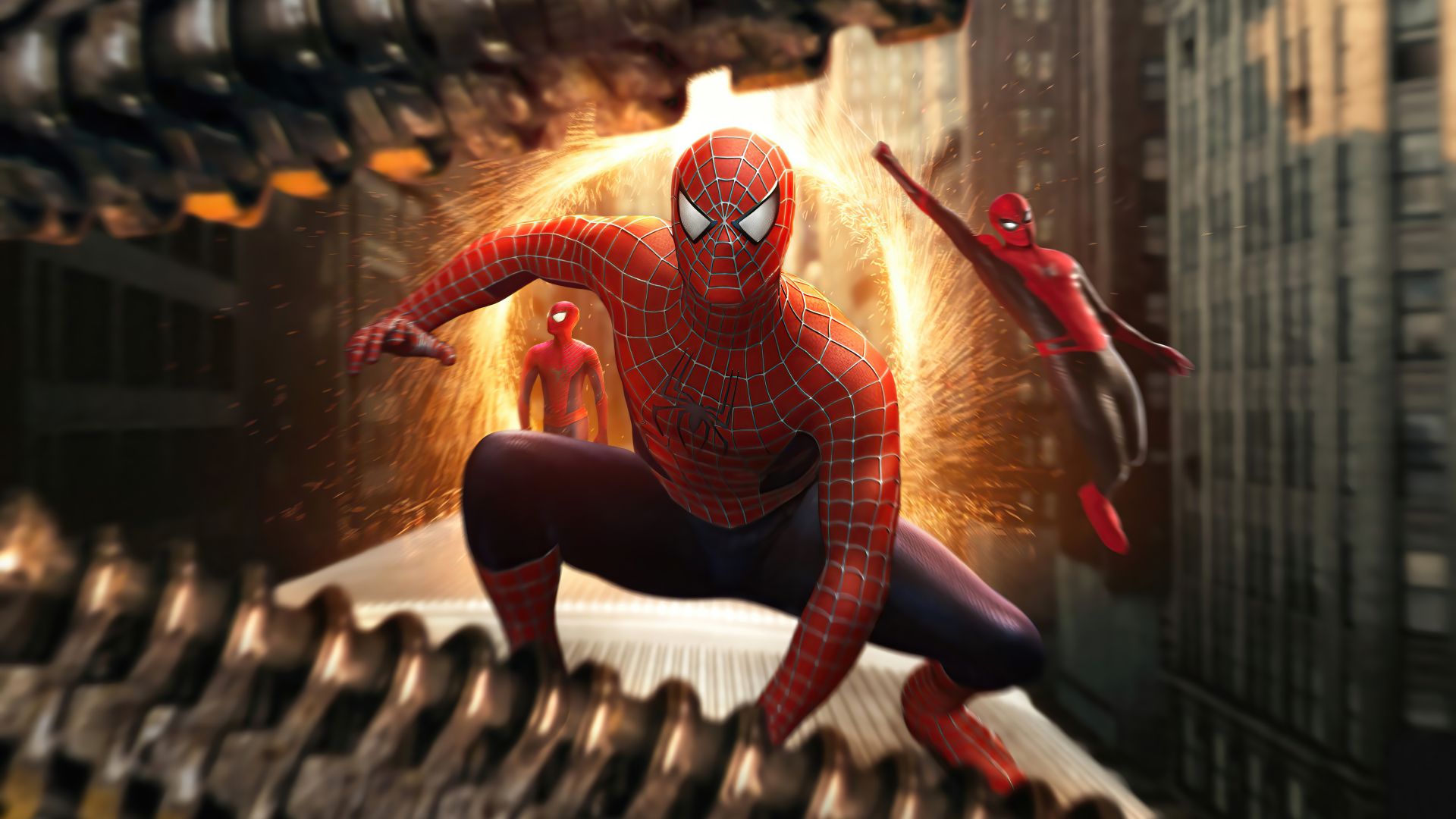 4K Cool Spiderman Pose Wallpapers