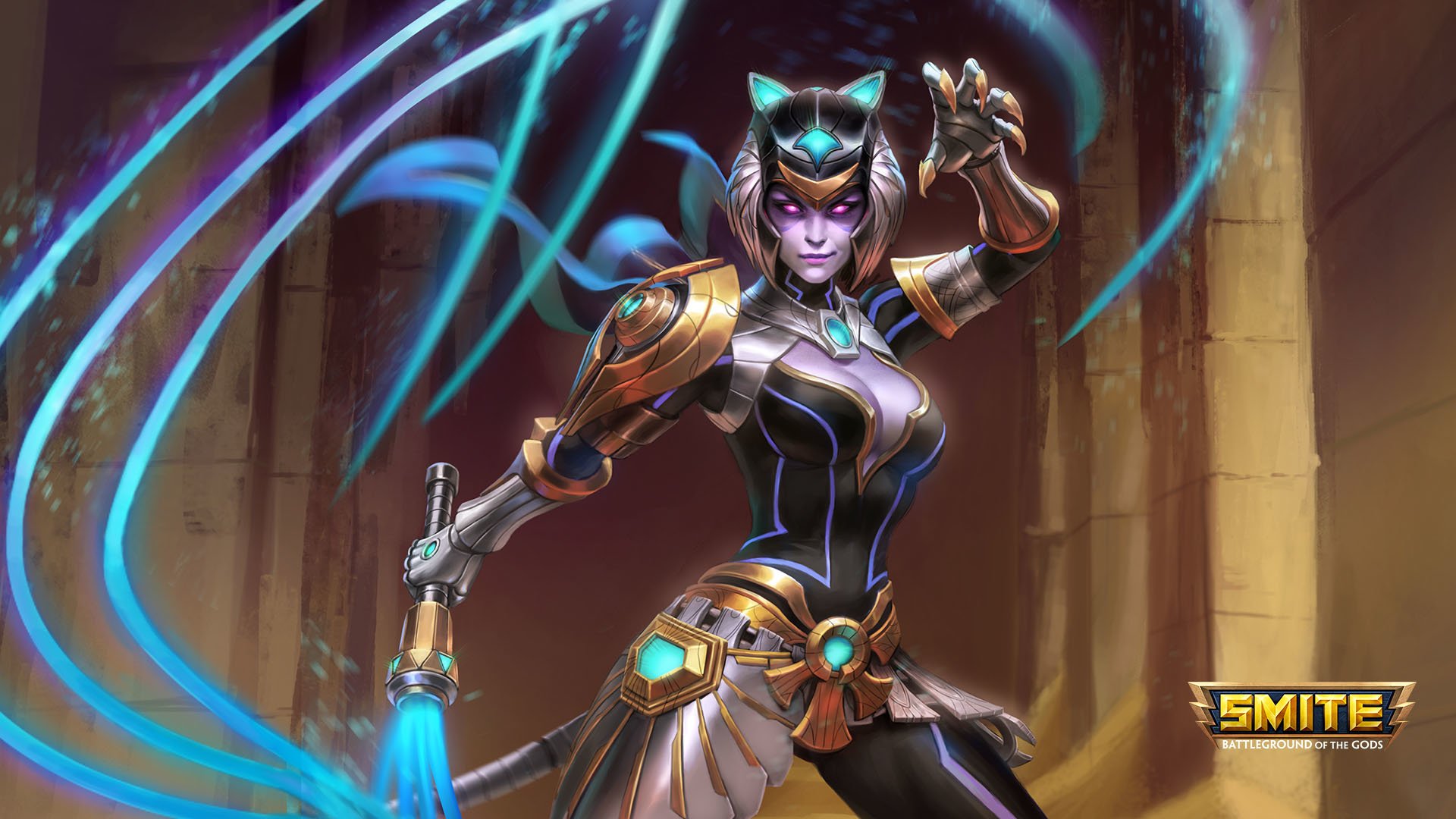 4K Cyberblade Amaterasu Smite Gaming Wallpapers