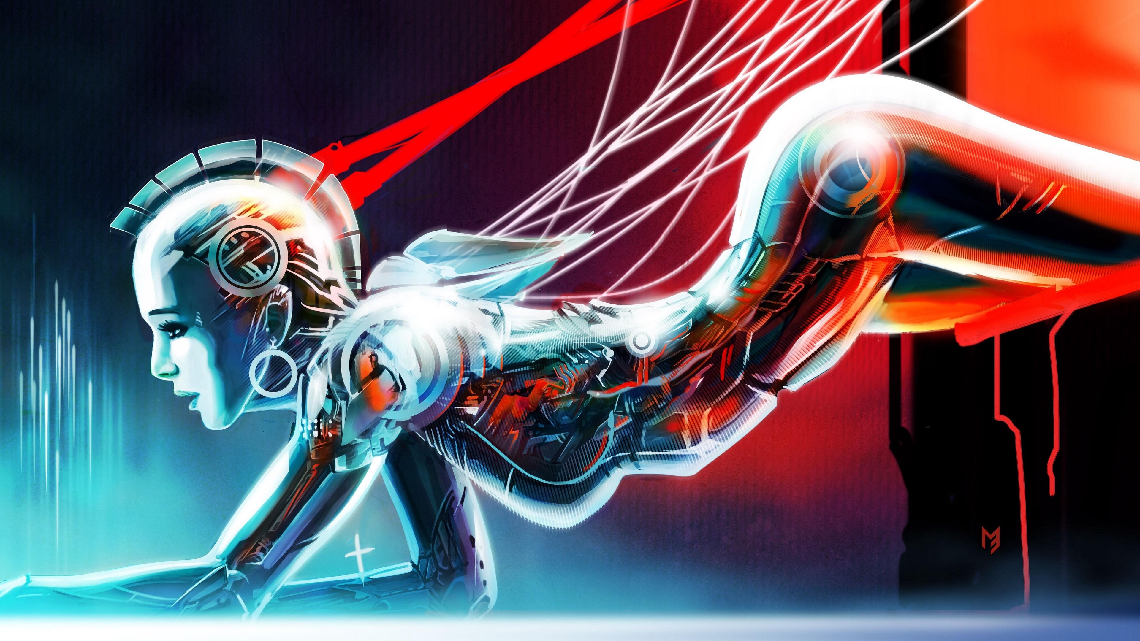 4K Cyborg Girl Wallpapers