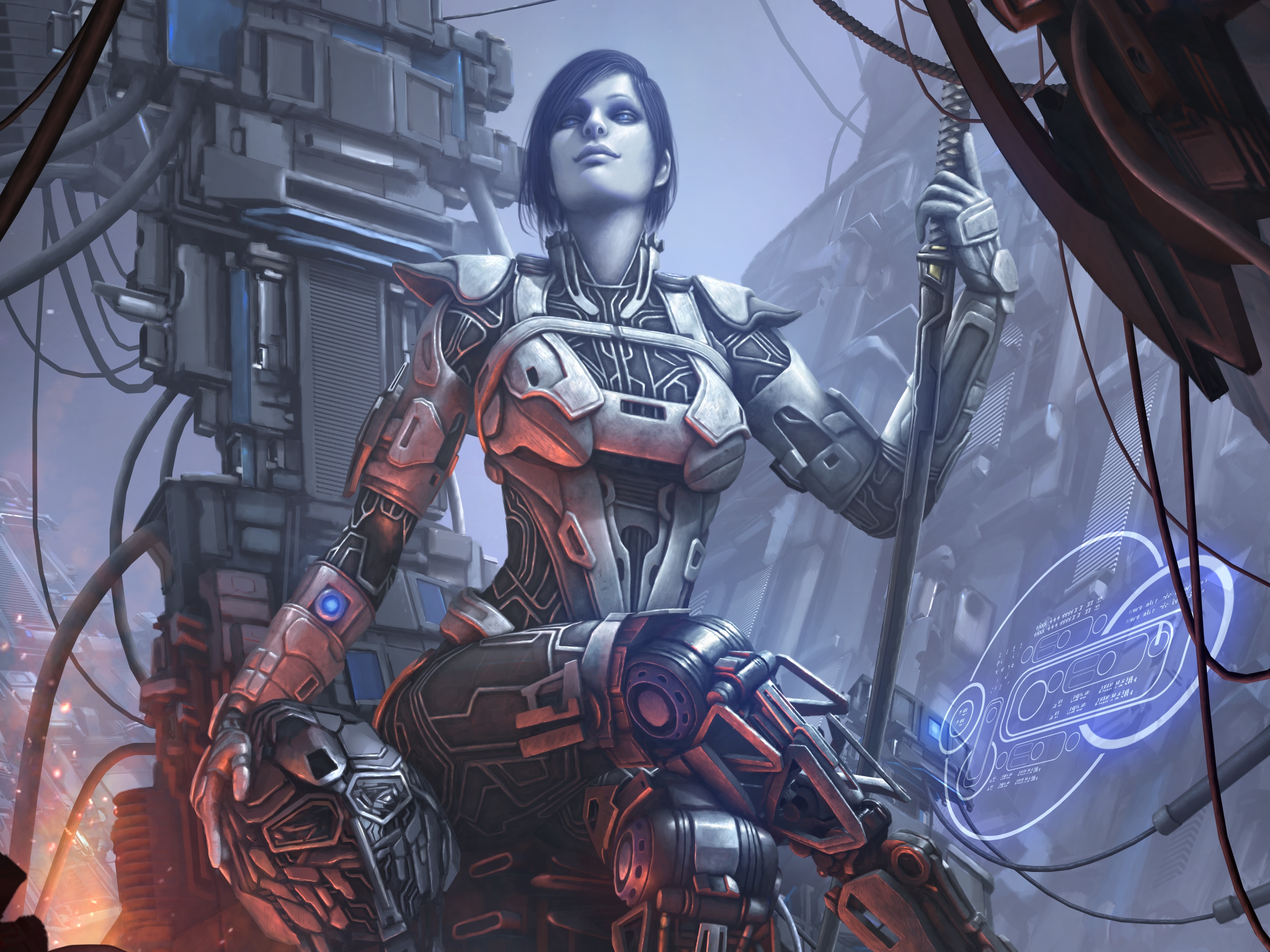 4K Cyborg Girl Wallpapers