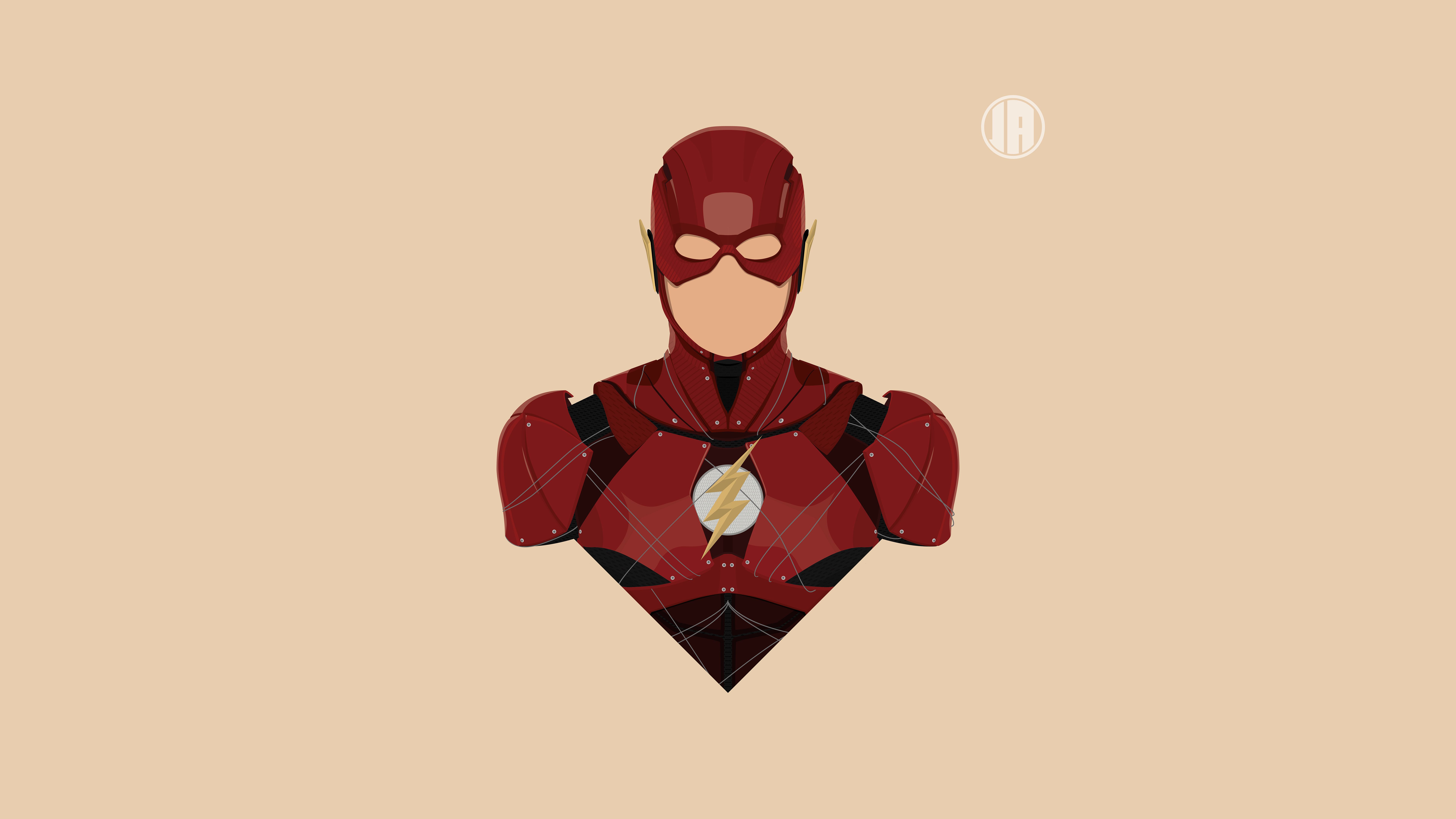 4K Flash Logo Minimal Wallpapers