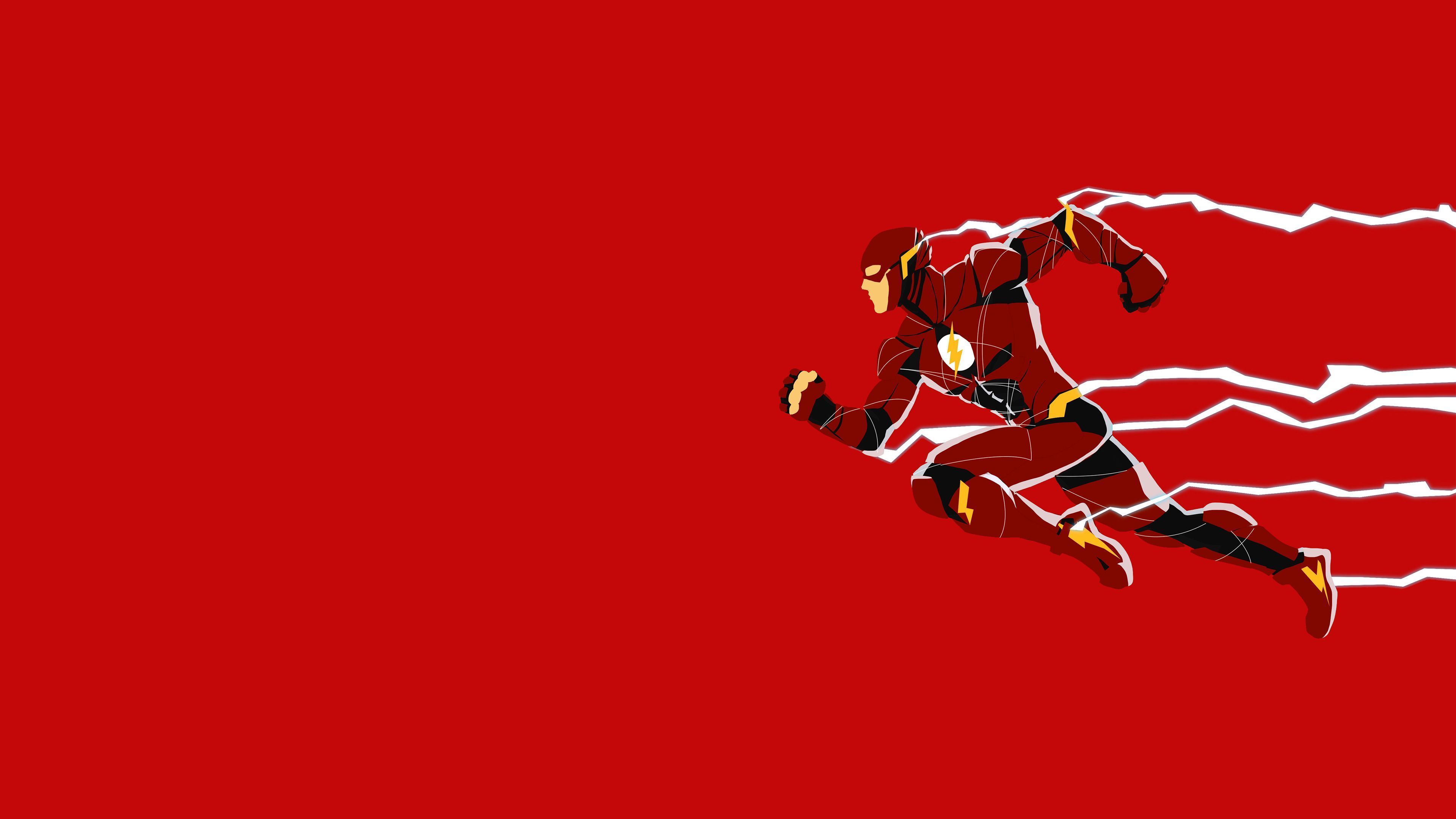 4K Flash Logo Minimal Wallpapers