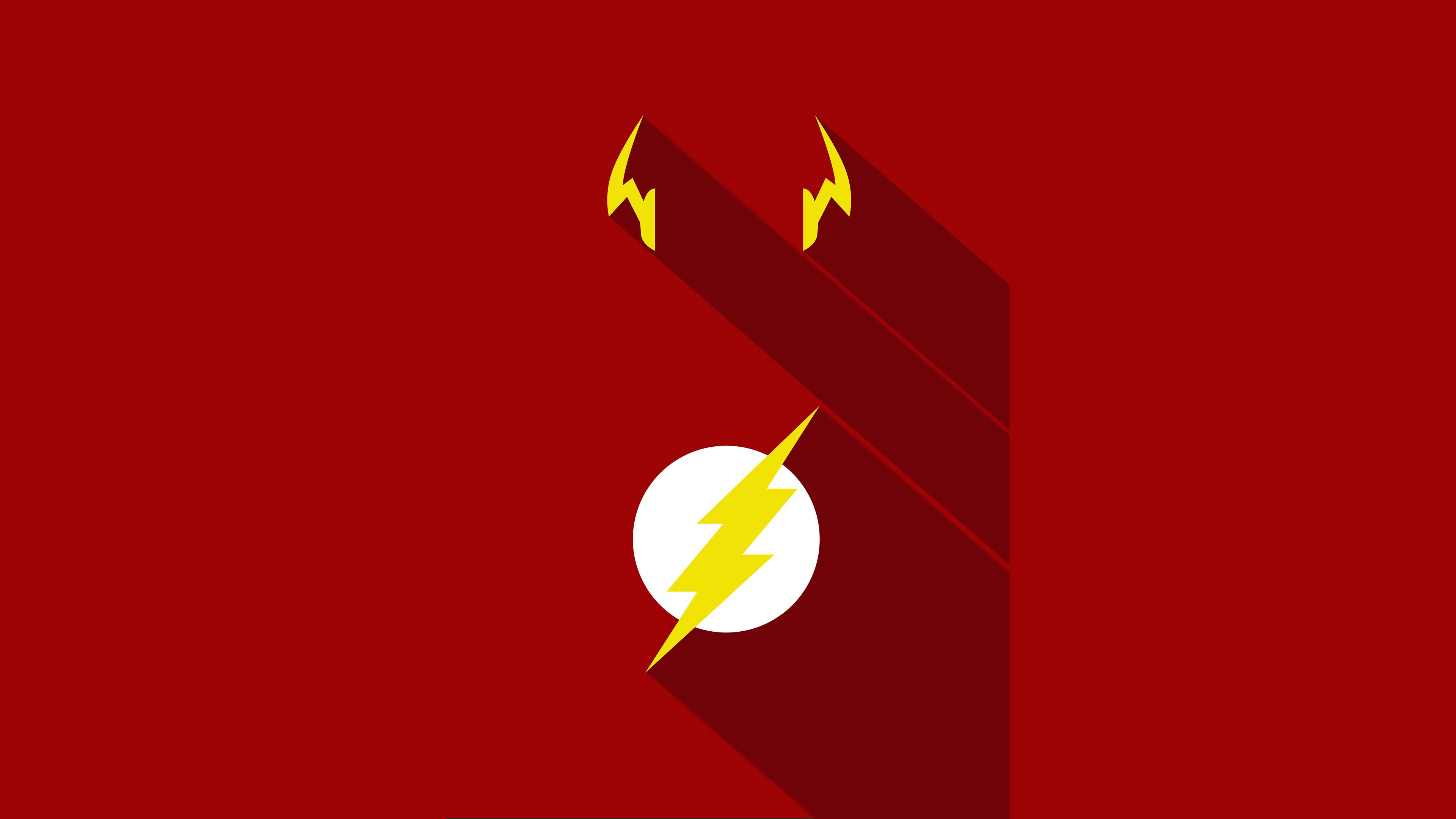 4K Flash Logo Minimal Wallpapers