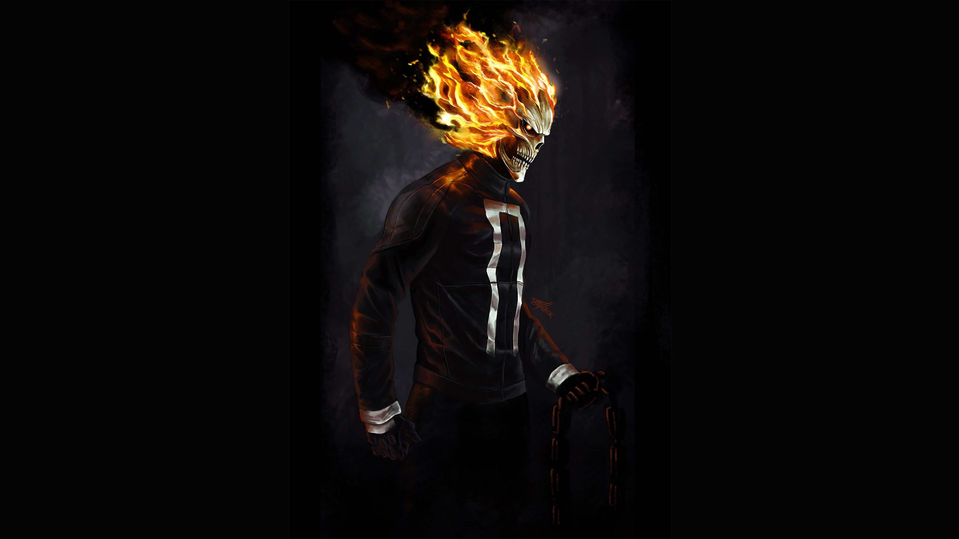 4K Ghostrider Art Wallpapers