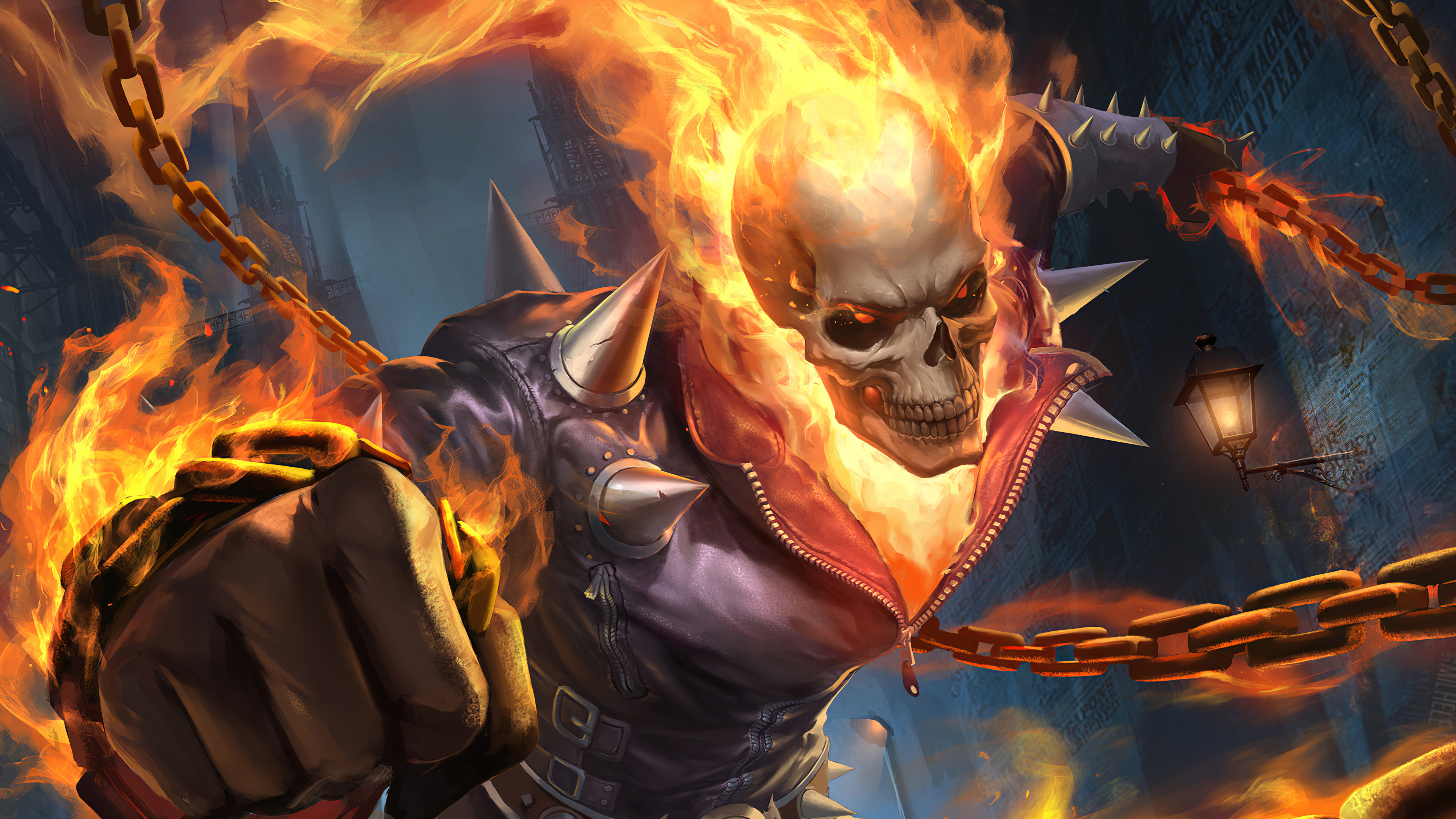 4K Ghostrider Art Wallpapers