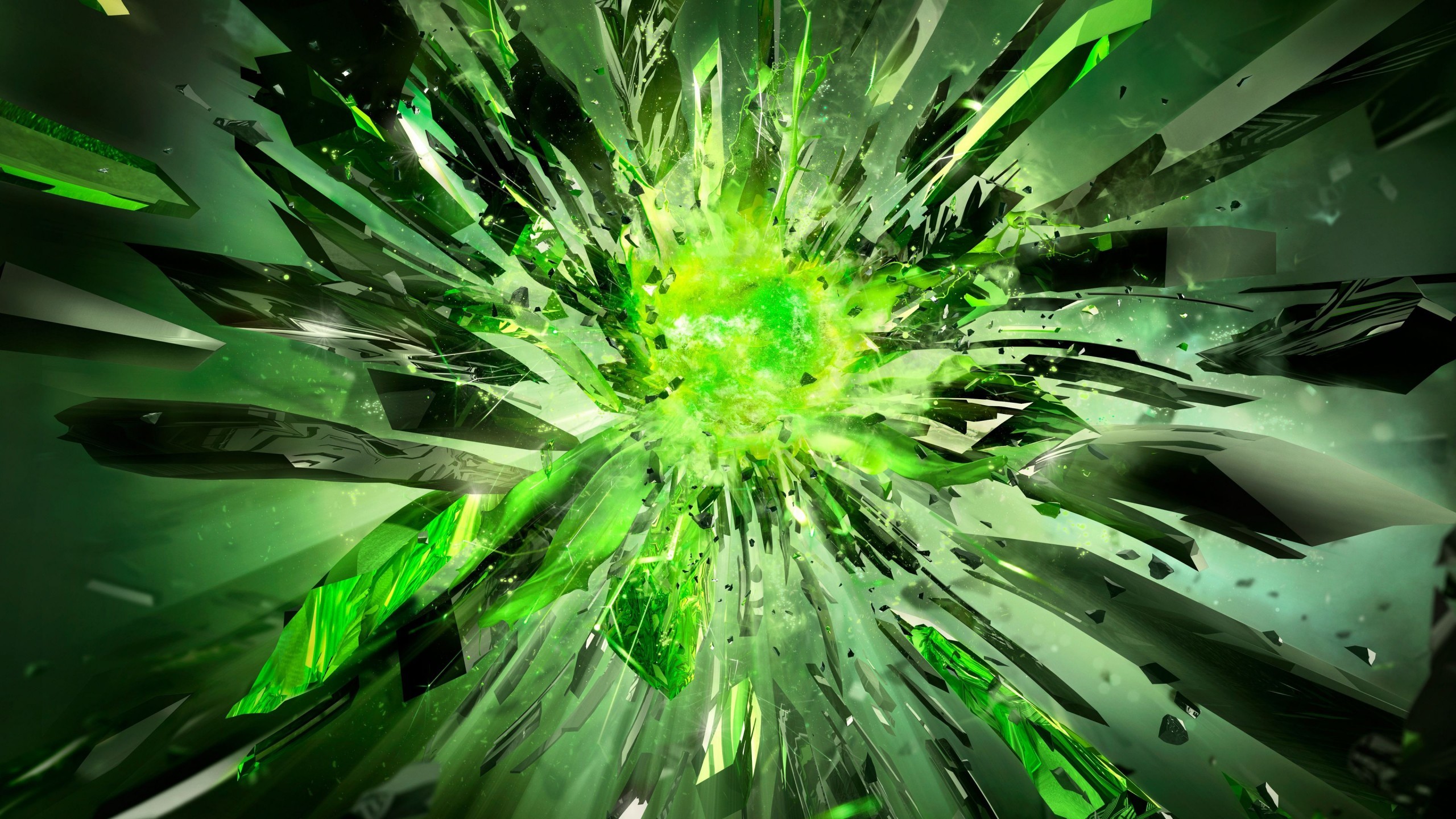 4K Green Abstract Wallpapers