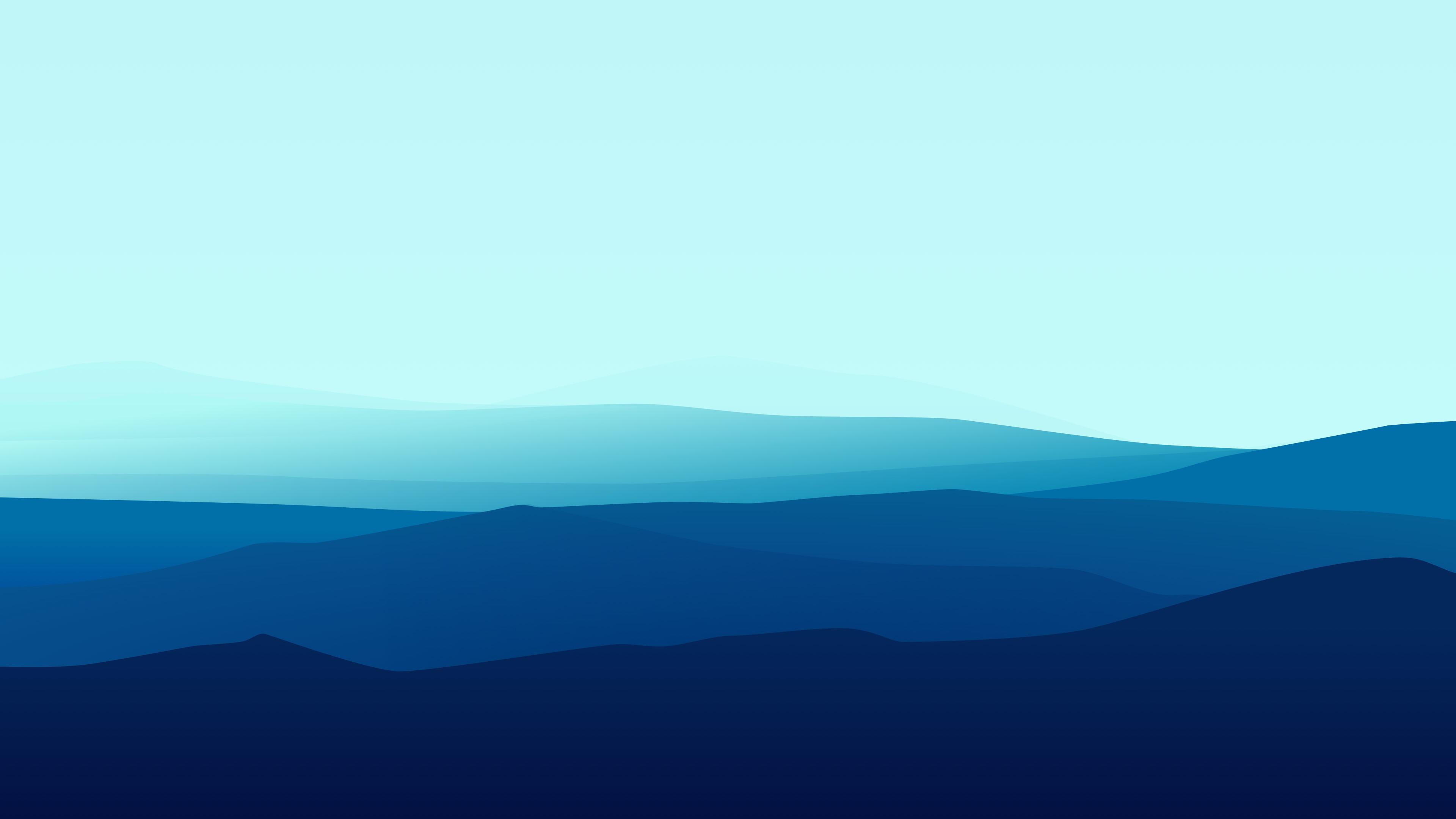 4K Minimalist Blue Wallpapers