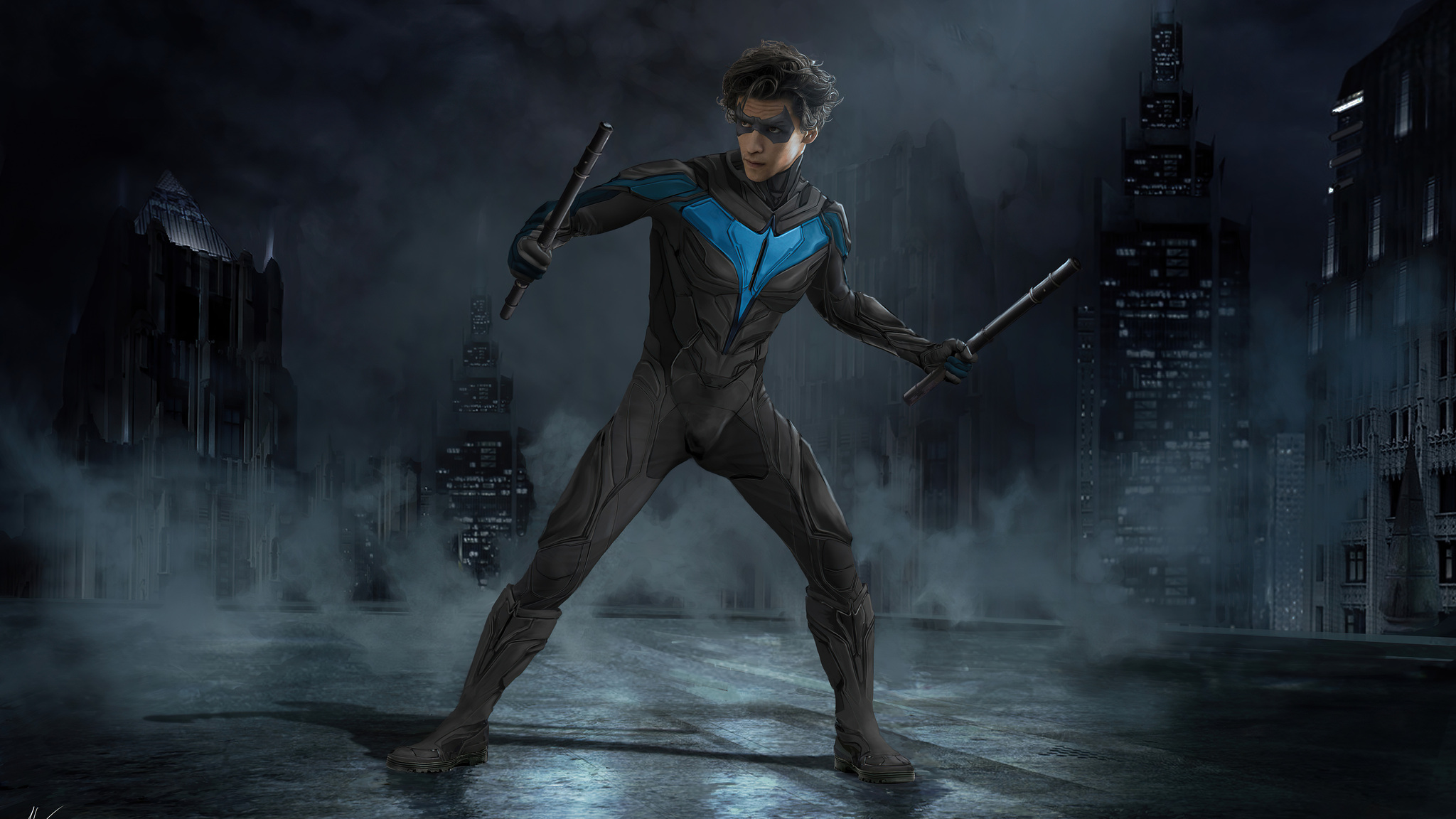 4K Nightwing Titans Wallpapers