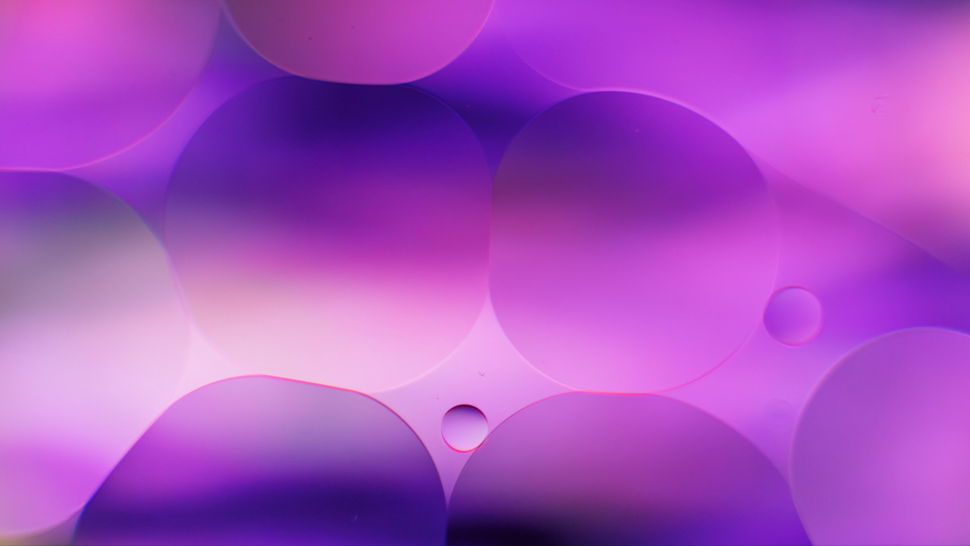 4K Purple Circles Violet Black Wallpapers