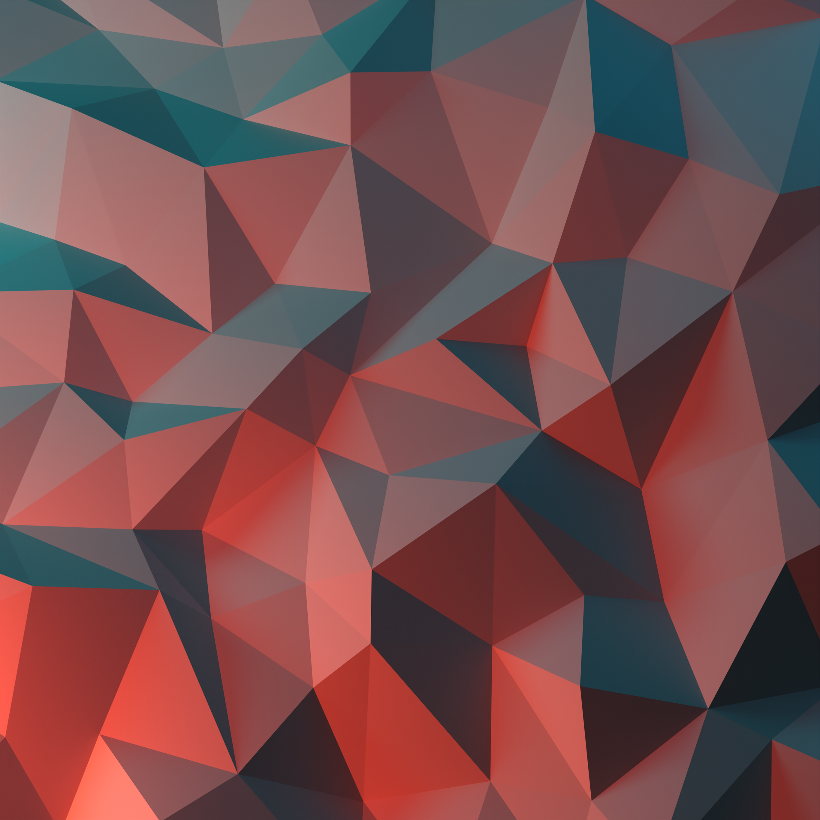 4K Red Polygon Wallpapers